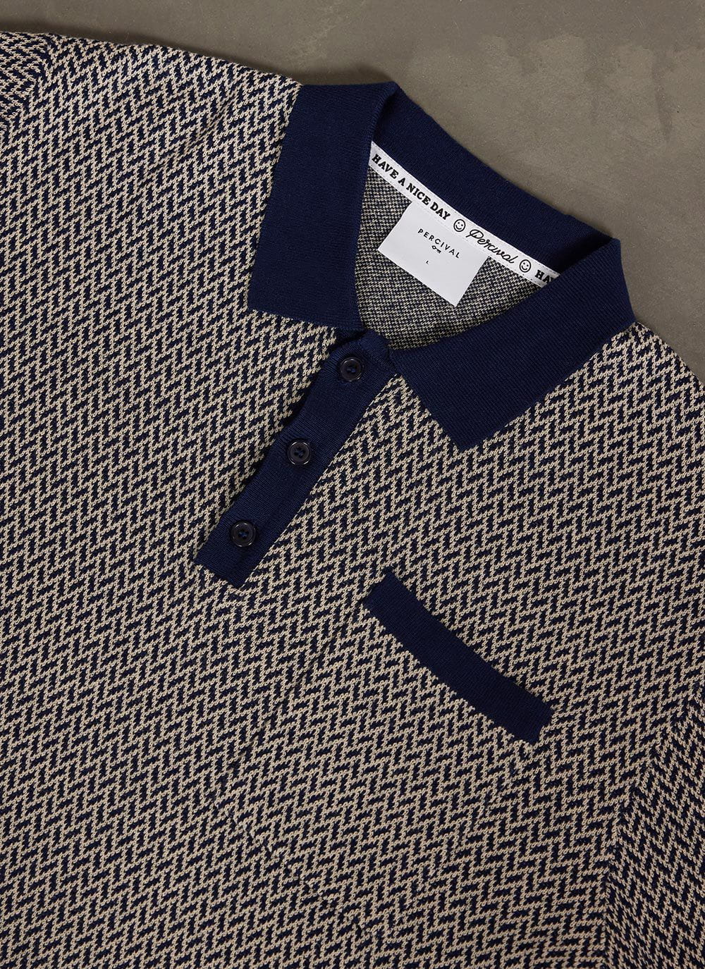 Casa Martini Knitted Polo | Cotton | Navy - Image 4