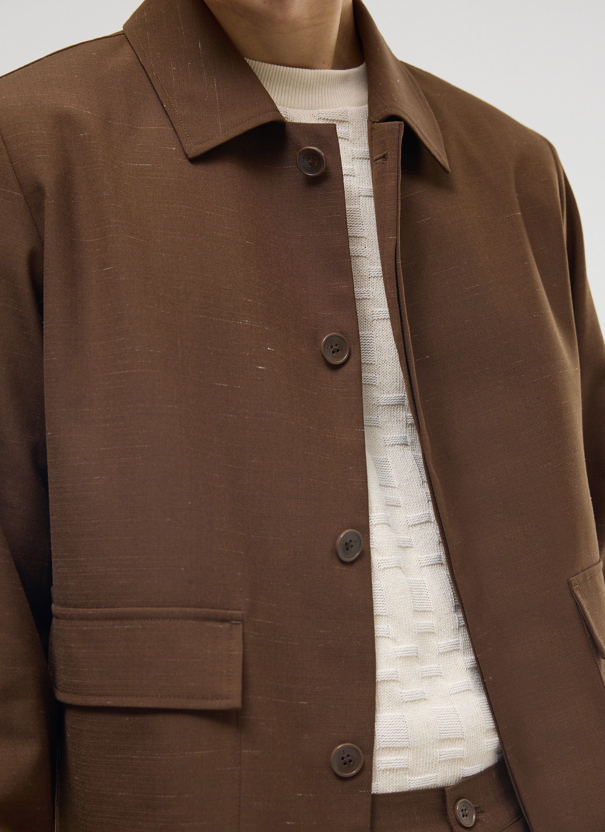 Trentino Tailored Patch Pocket Jacket | Brown - Image 4