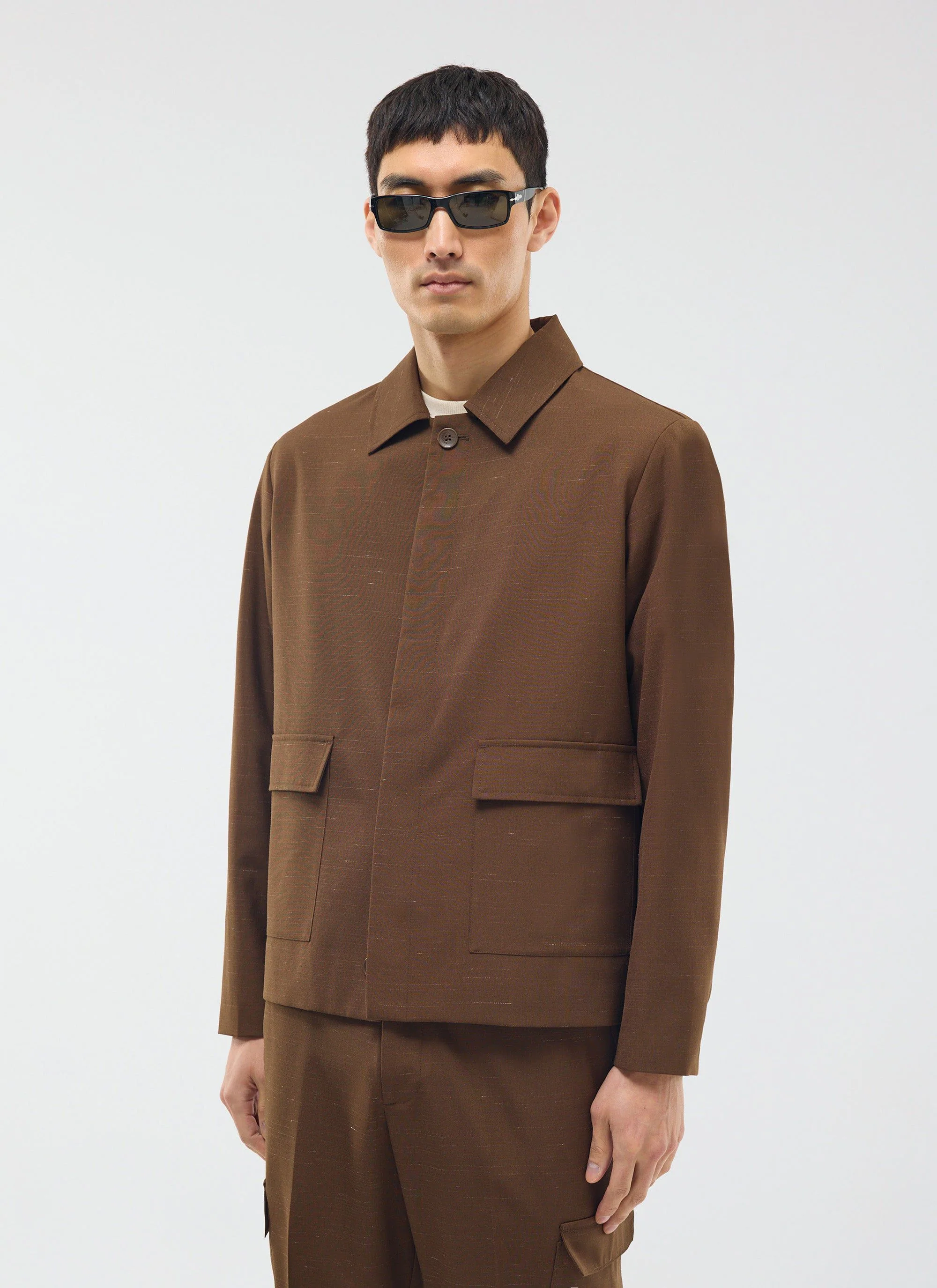 Trentino Tailored Patch Pocket Jacket | Brown - Image 5