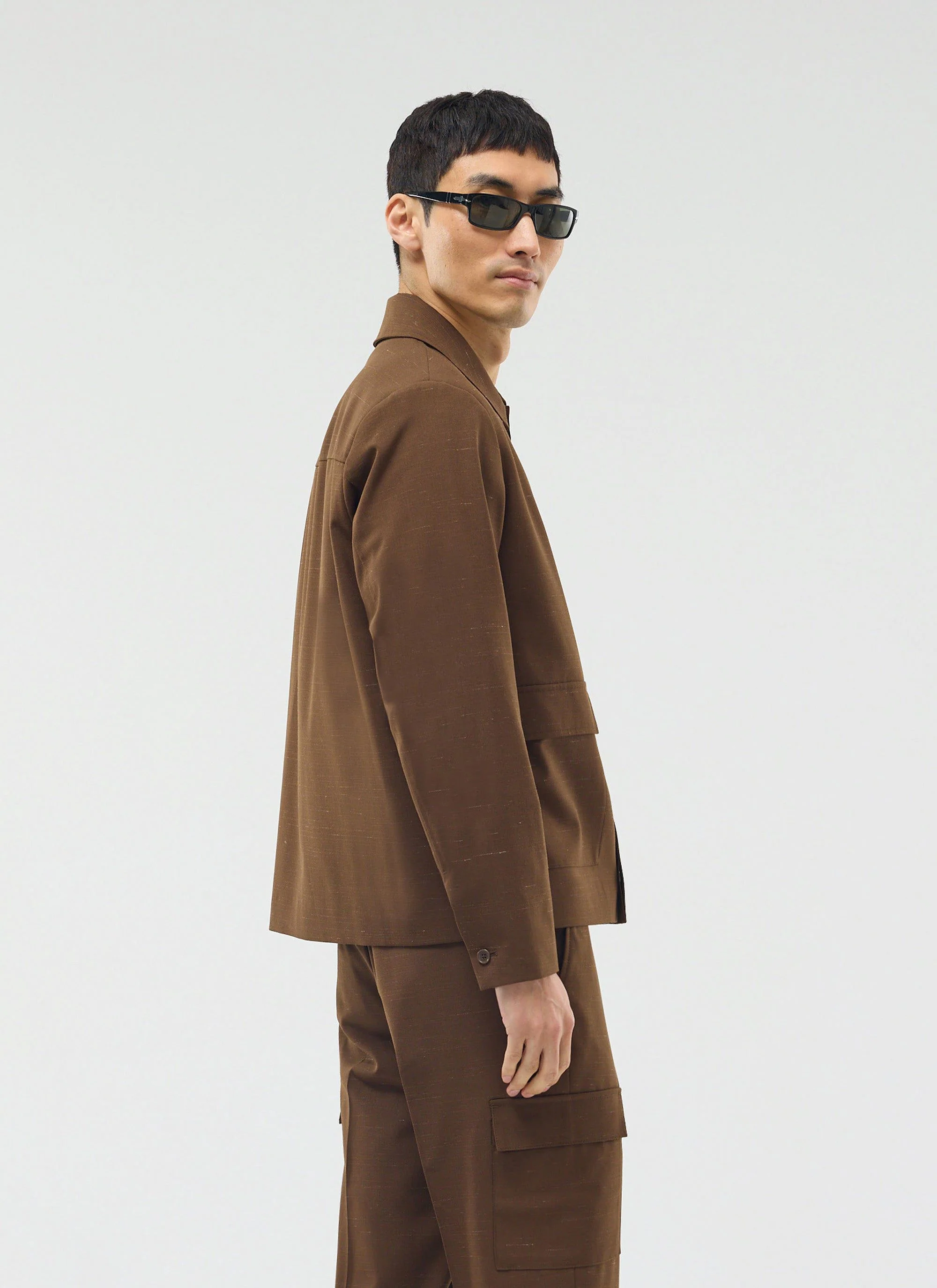 Trentino Tailored Patch Pocket Jacket | Brown - Image 7