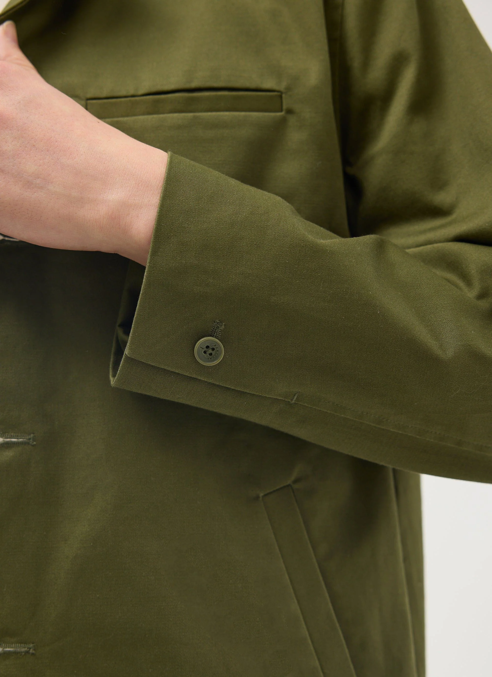 Casual Workwear Jacket | Cotton | Khaki - Image 9
