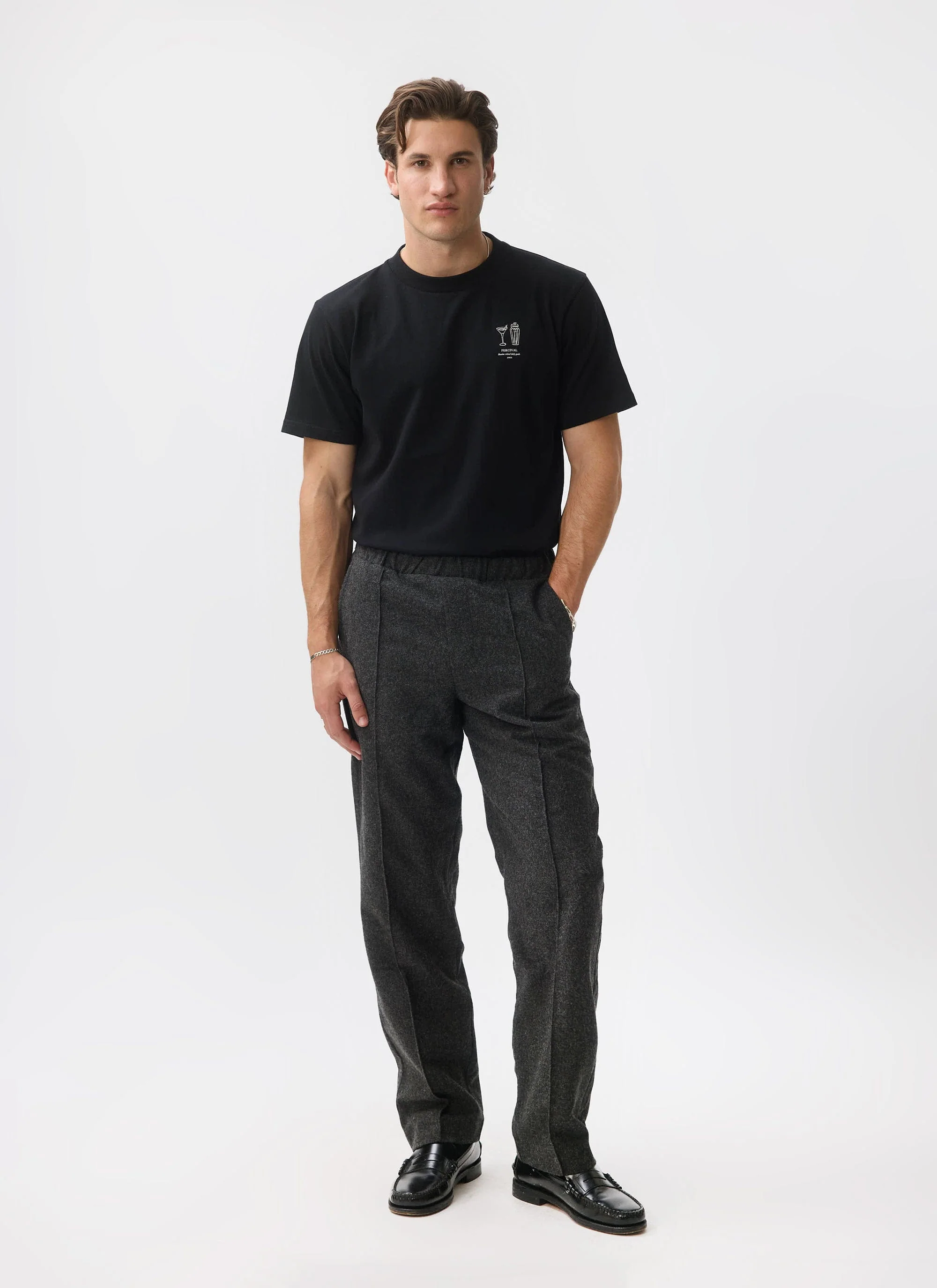 Caxton Smart Trousers | Brushed Wool | Black - Image 6