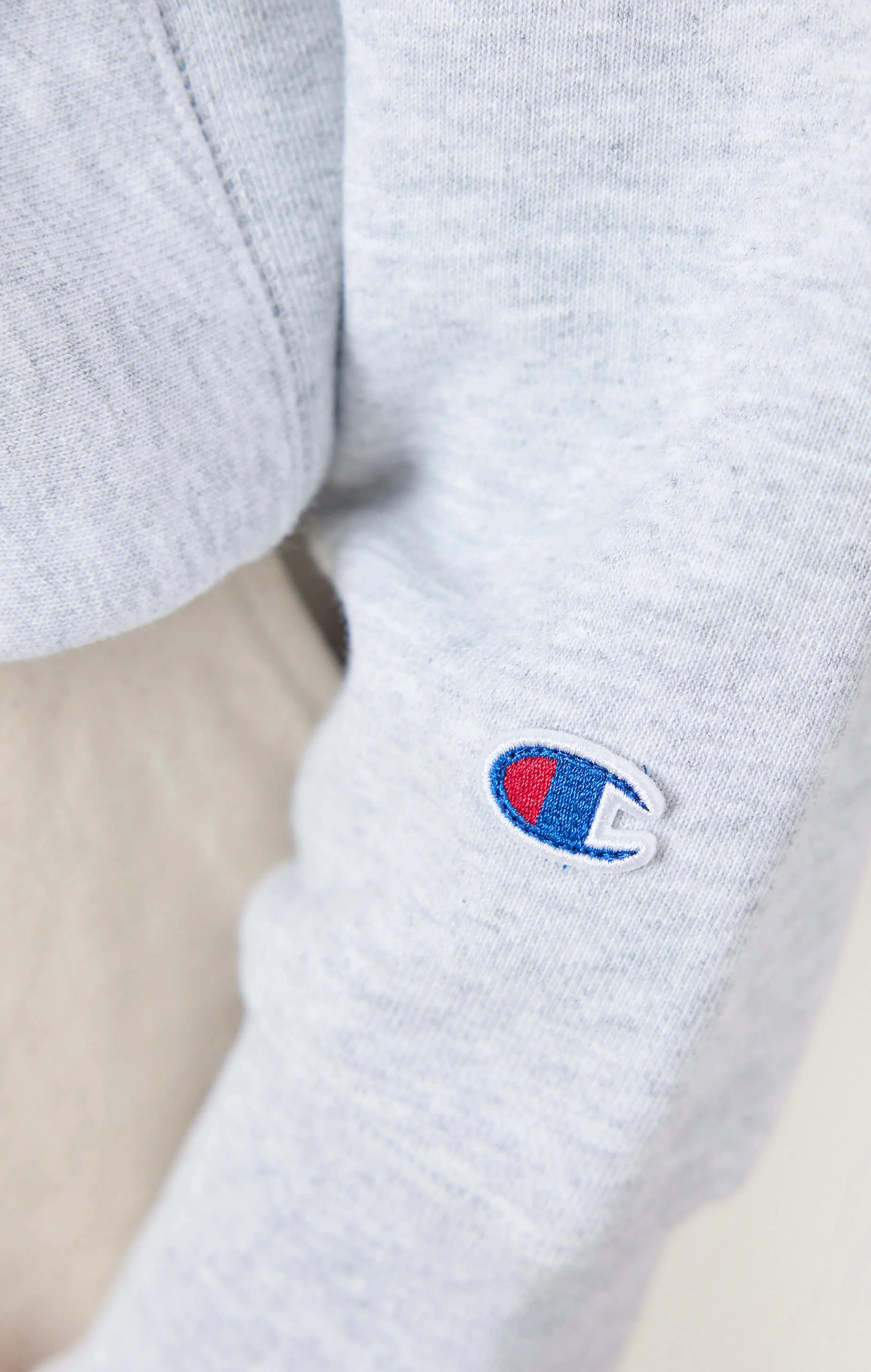 Chenille Patch Jersey Sweatshirt | Champion x Percival | Grey - Image 7