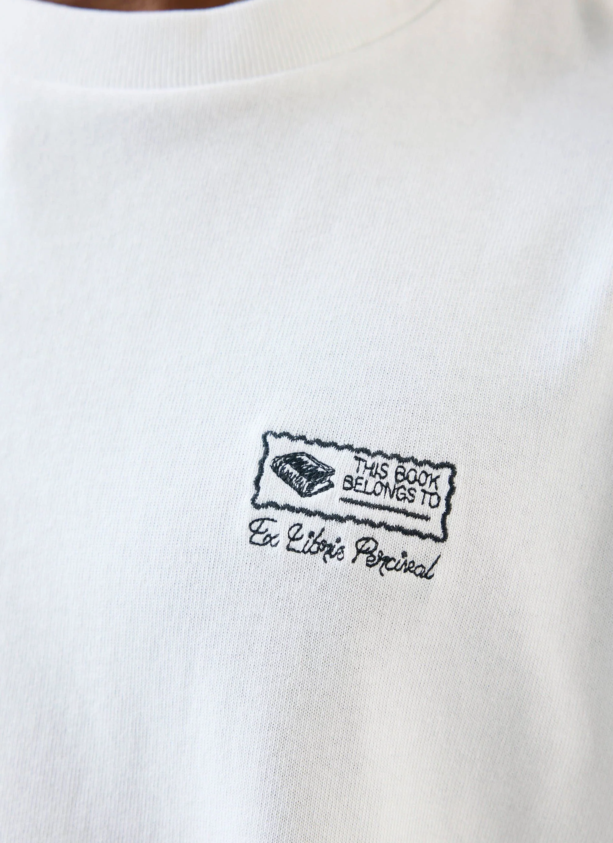 Ex Libris Oversized T Shirt | Cotton | White - Image 4