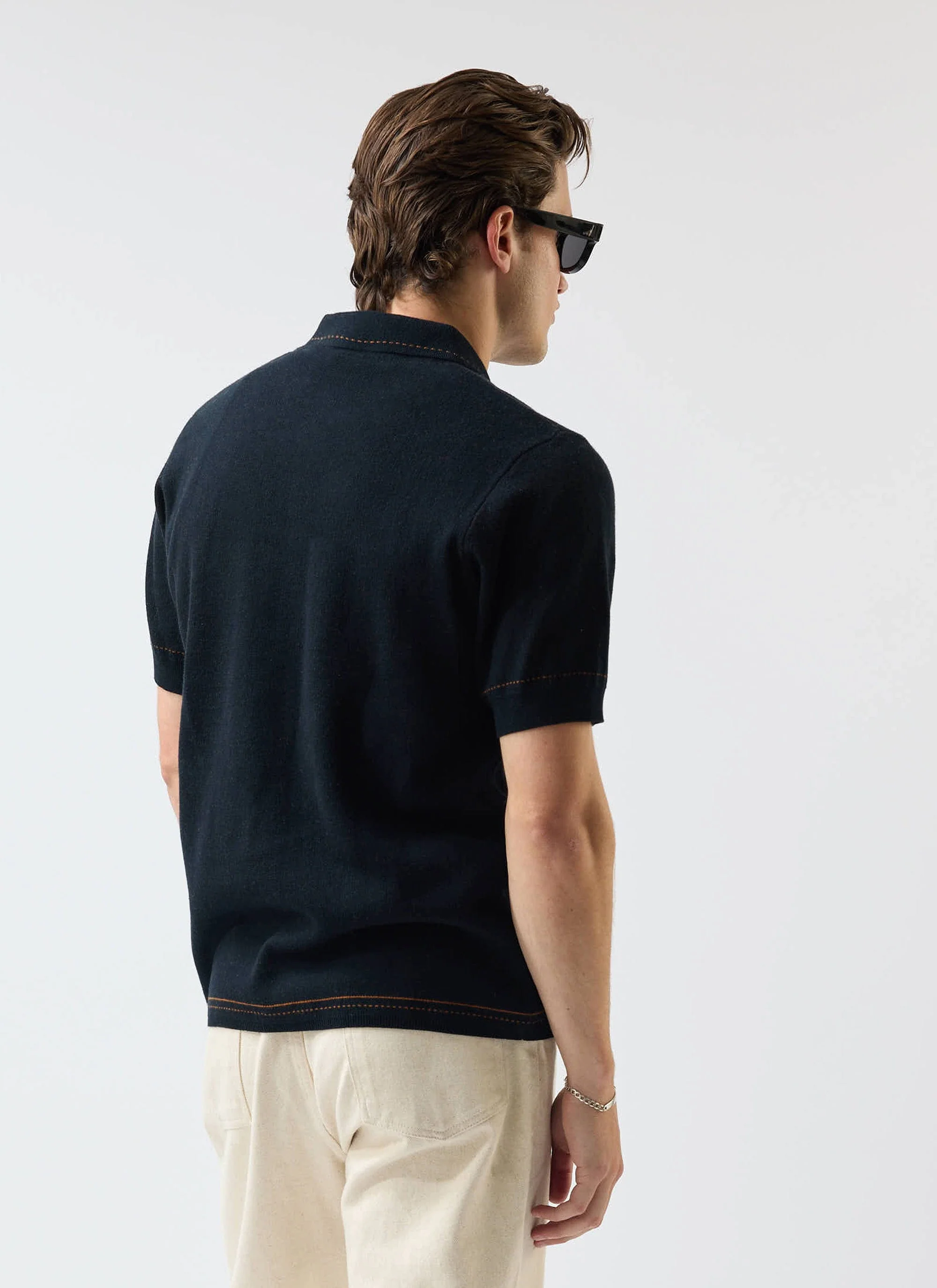 Folio Knitted Shirt | Cotton | Dark Navy - Image 9