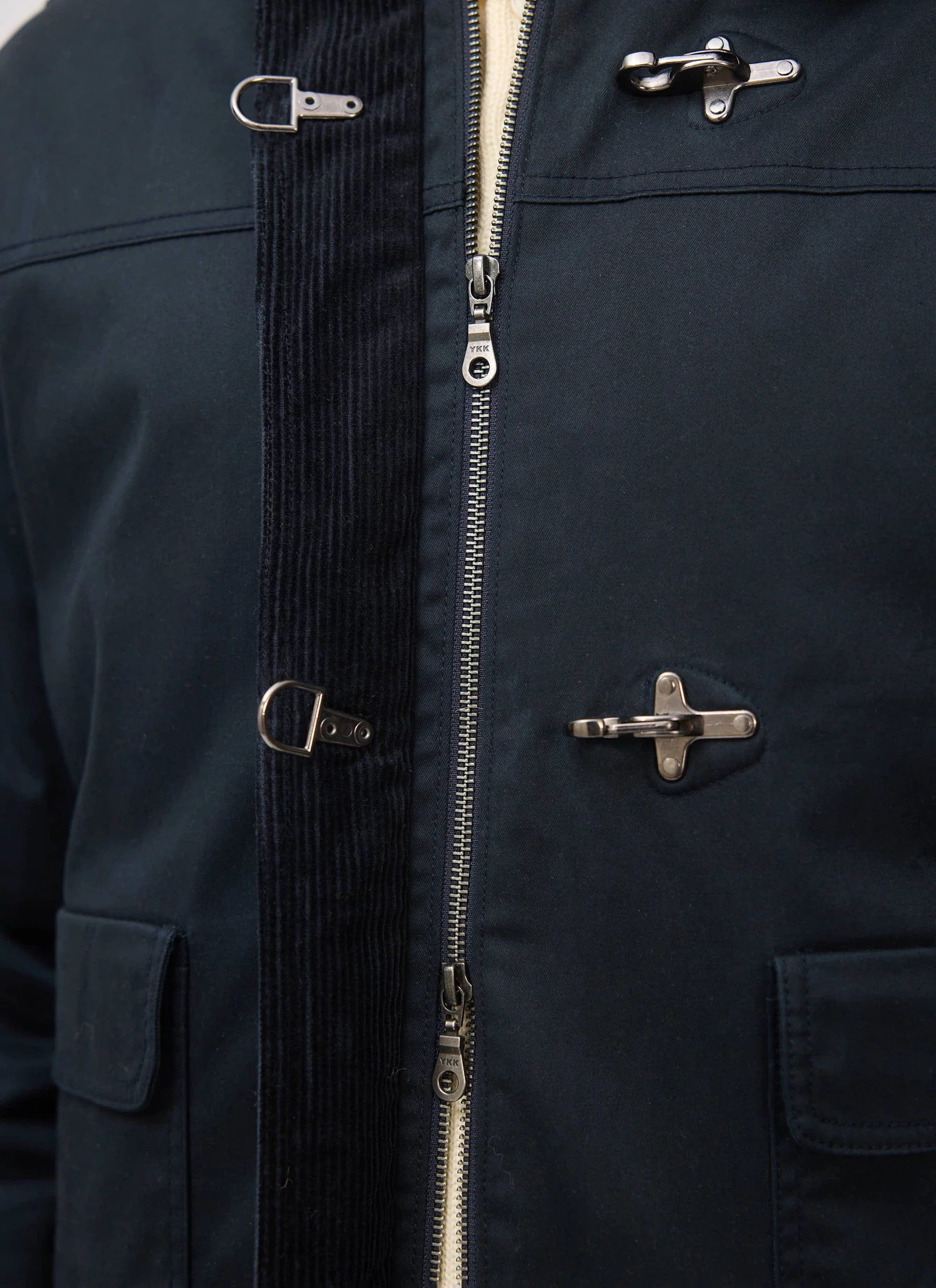 Fontane Wax Jacket | Navy - Image 11