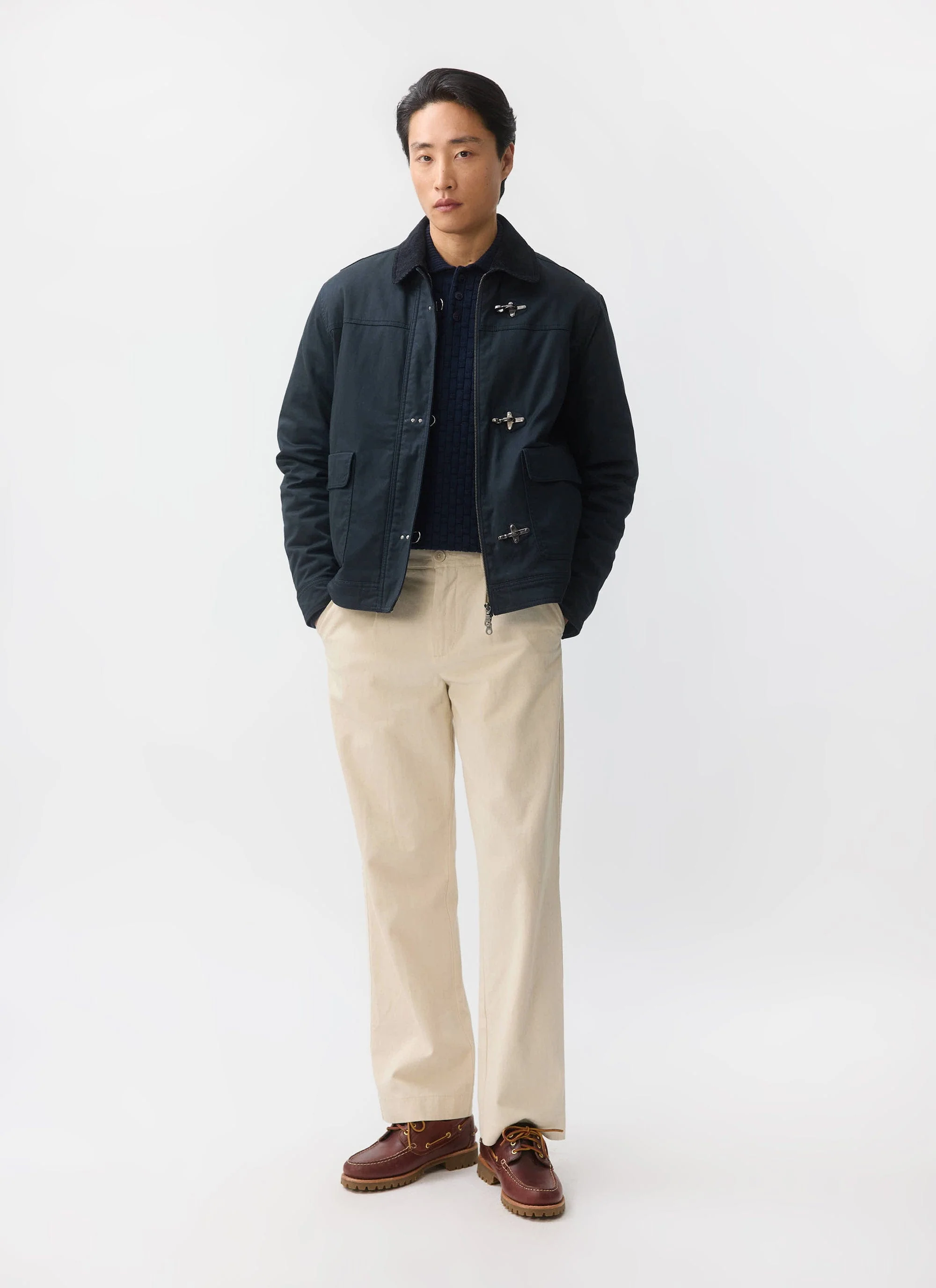Fontane Wax Jacket | Navy - Image 12