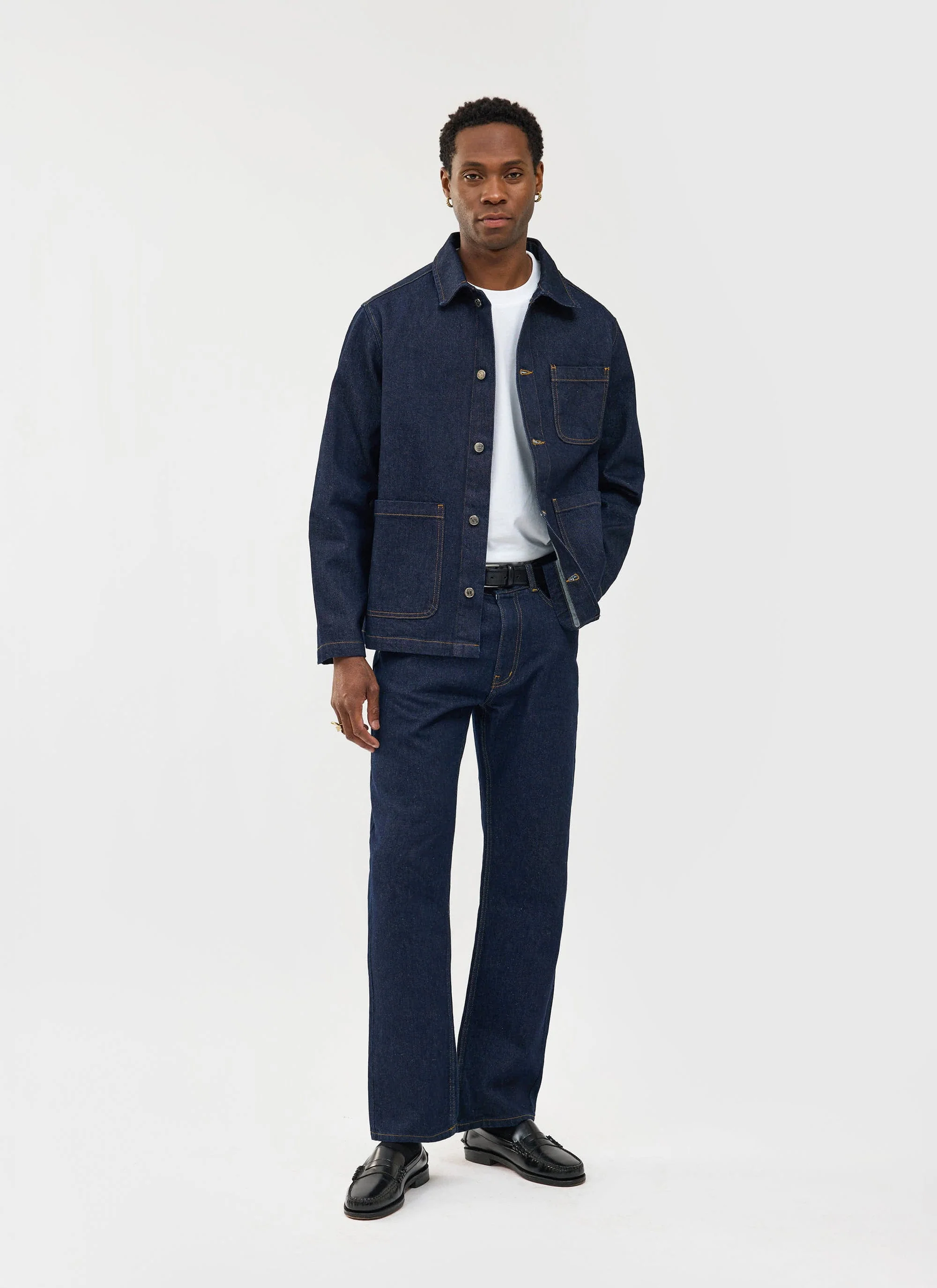 Gove Chore Jacket | Denim | Dark Indigo - Image 11
