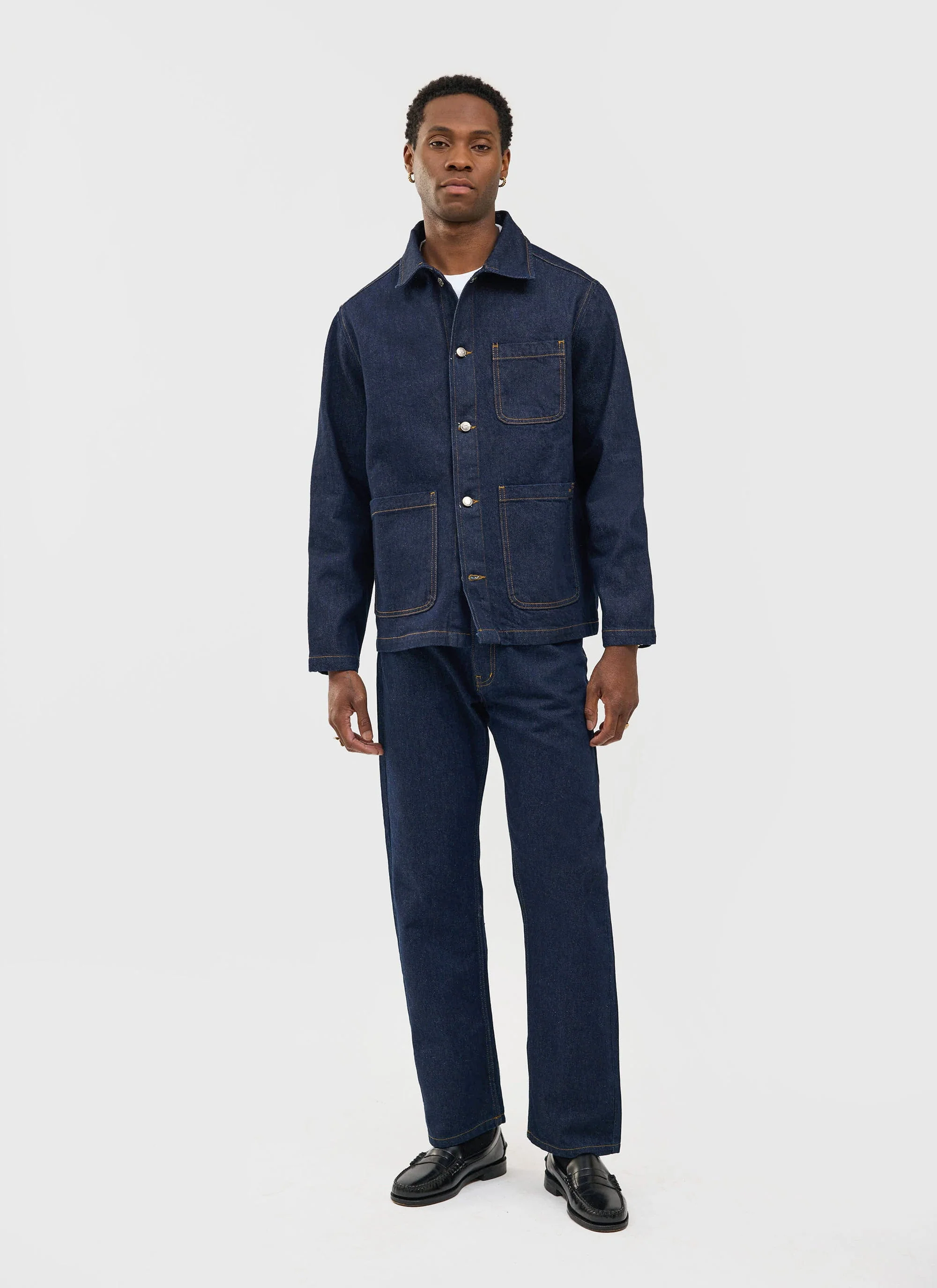 Gove Chore Jacket | Denim | Dark Indigo - Image 8