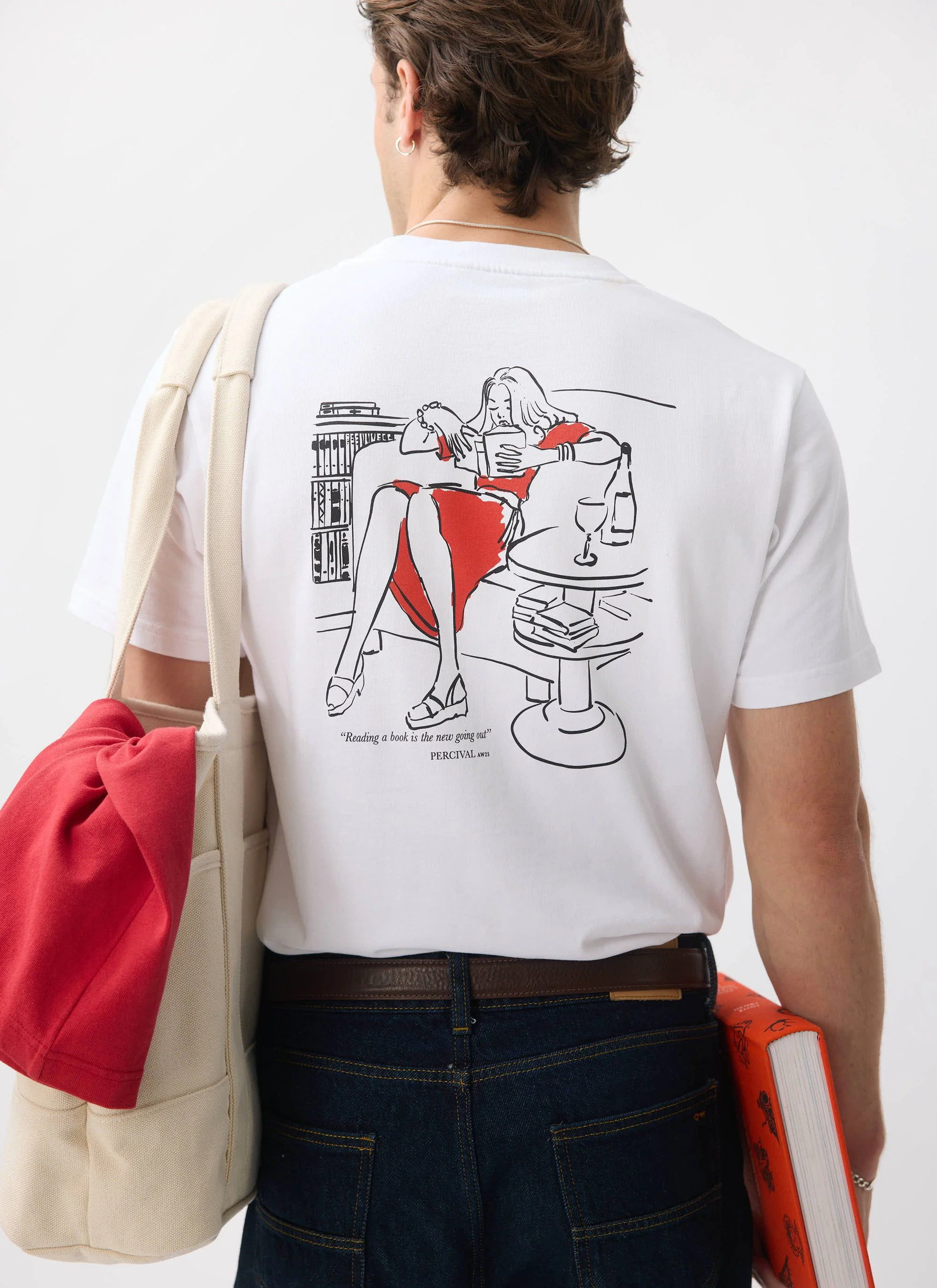 Greatest Bookshop T Shirt | Embroidered Organic Cotton | White - Image 5