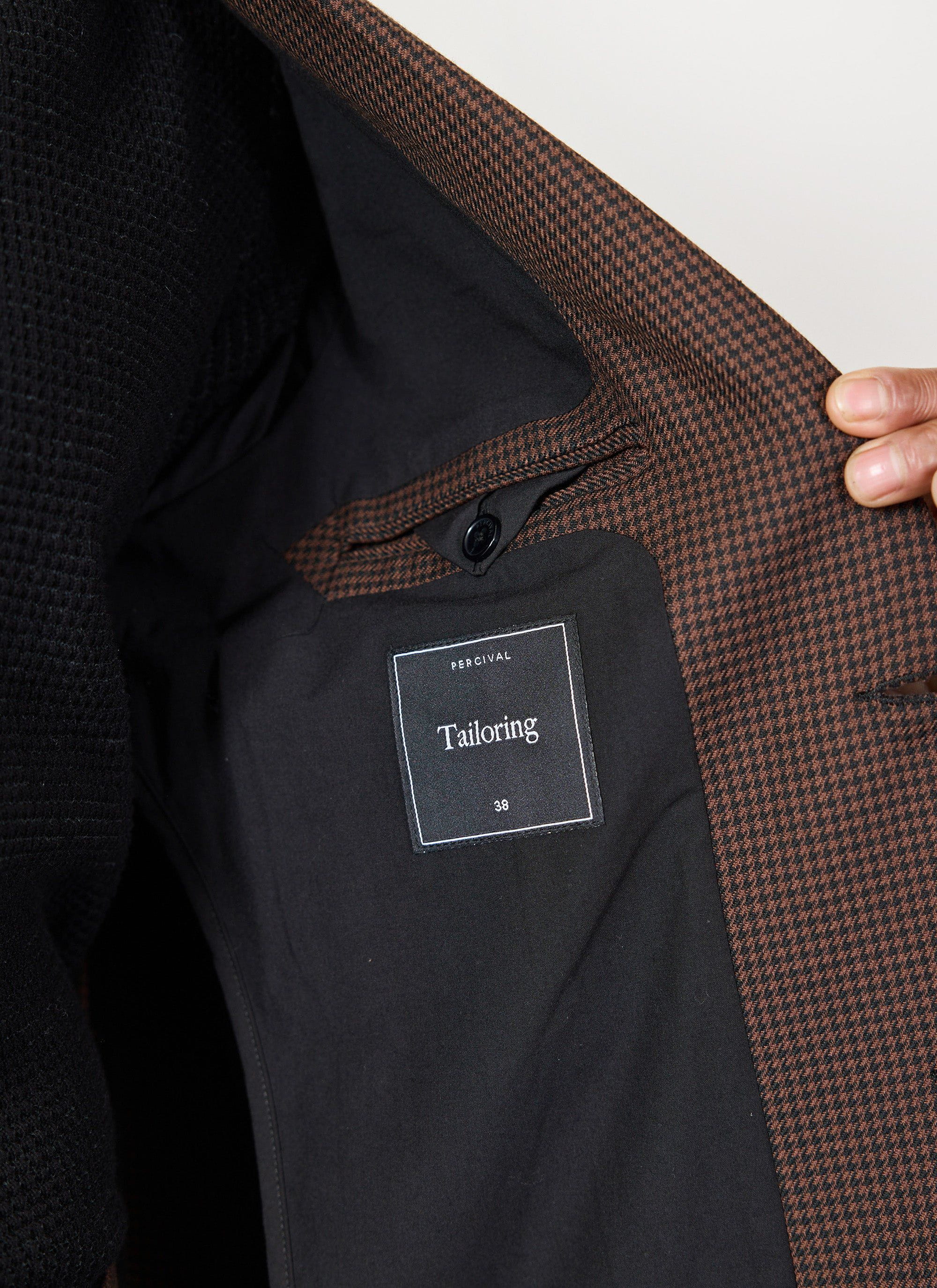 Houndstooth Tailored Blazer | Espresso - Image 3
