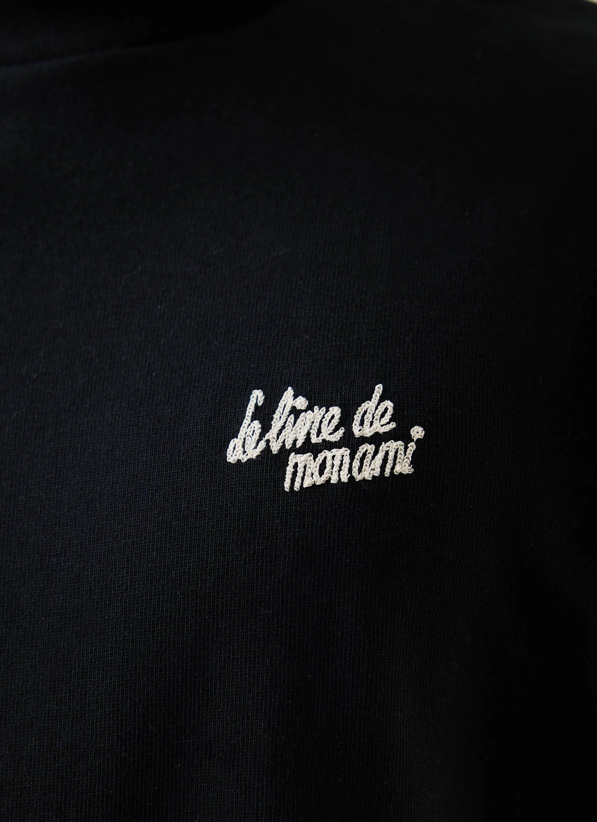 Le Livre De Mon Ami Oversized T Shirt | Cotton | Black - Image 4