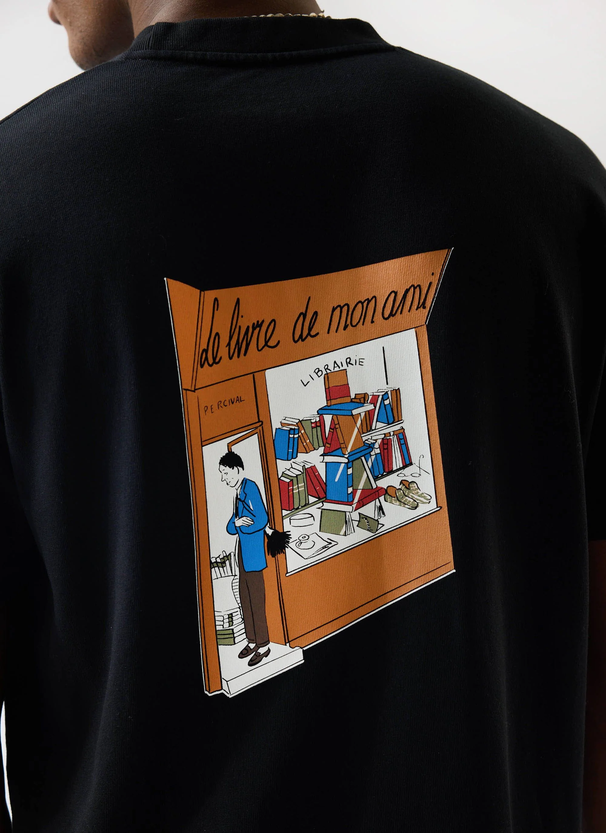 Le Livre De Mon Ami Oversized T Shirt | Cotton | Black - Image 6