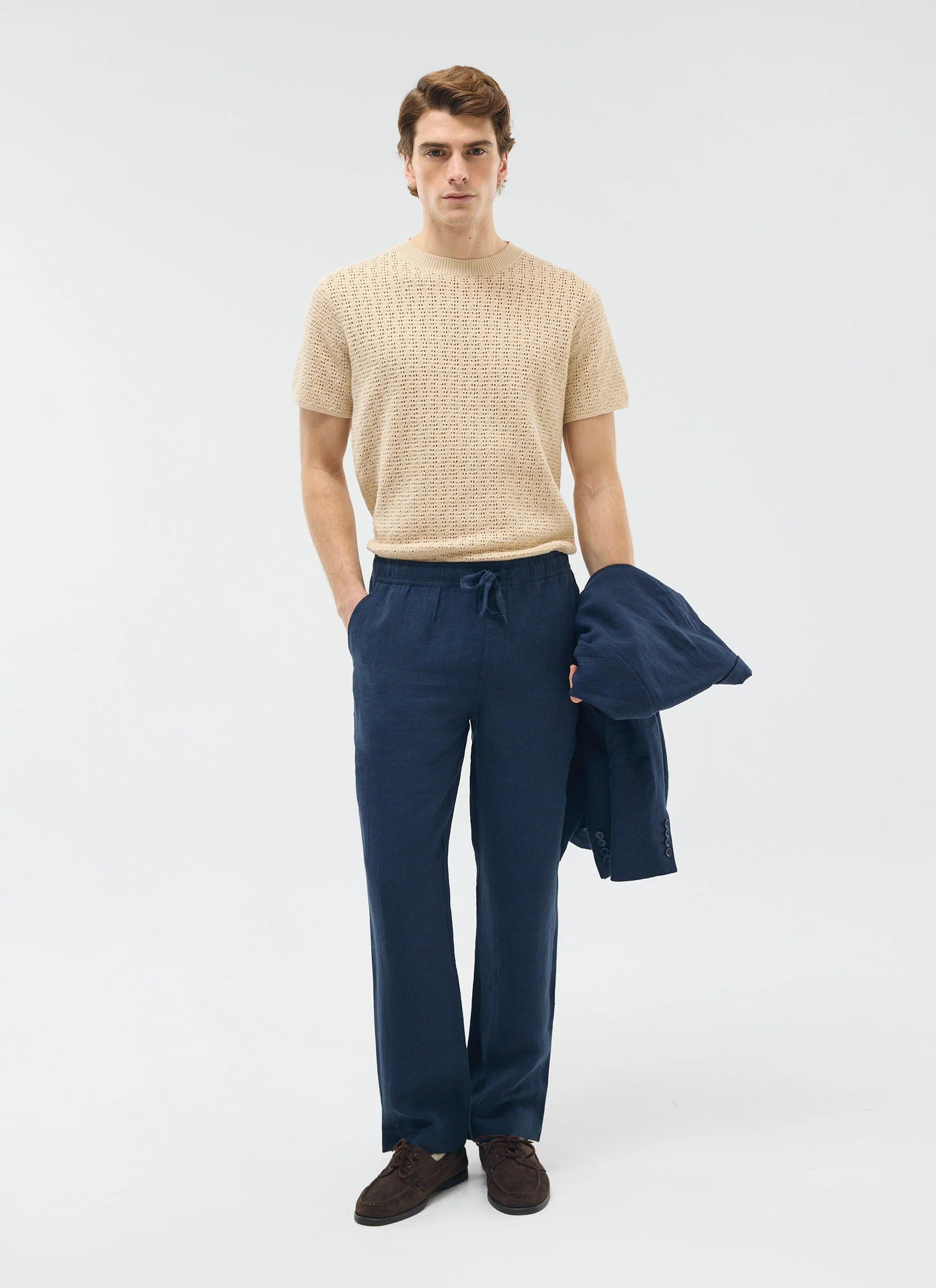 Linen Everyday Trousers | Navy - Image 5