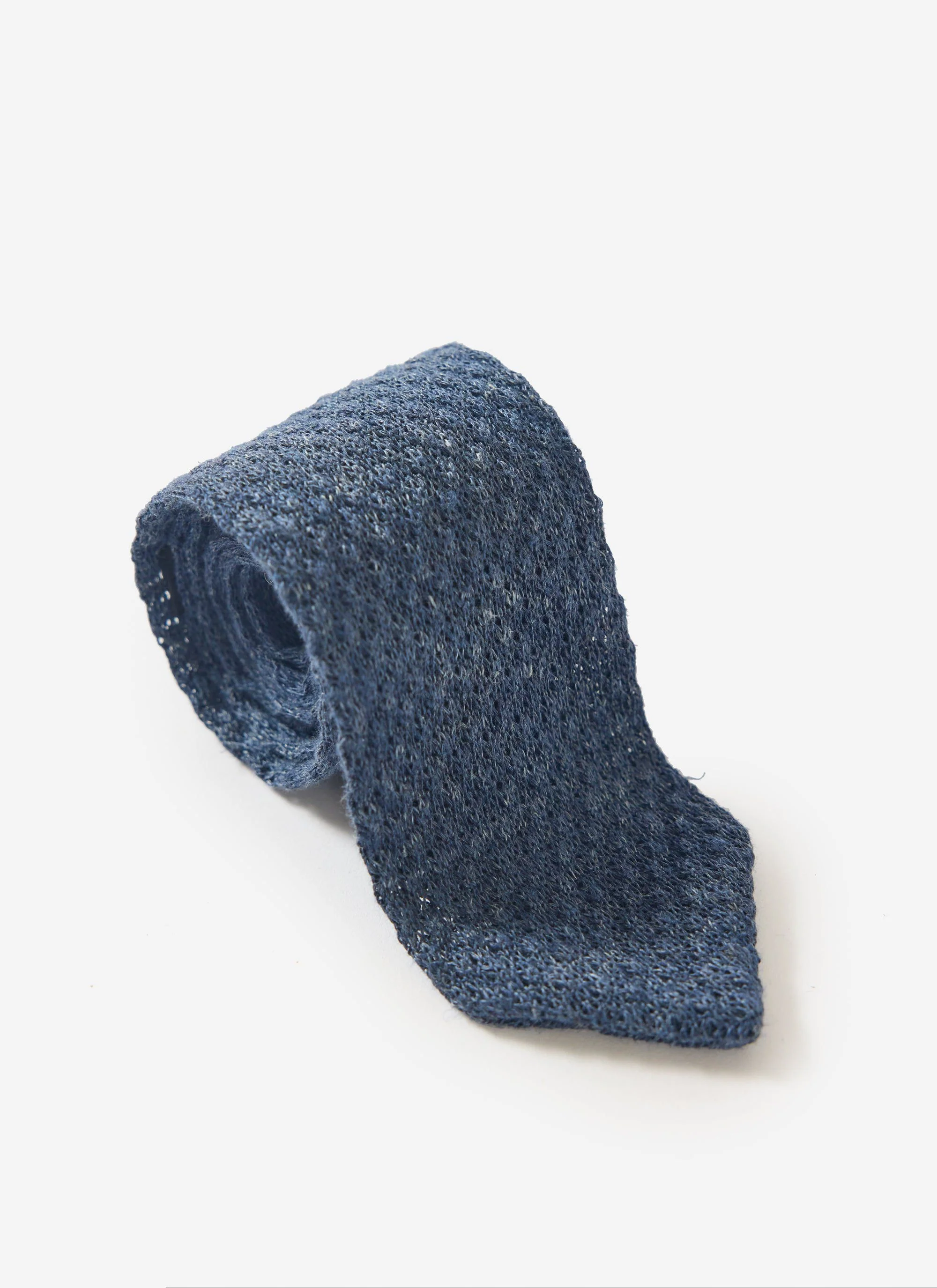 Linen Tie | Navy Marl - Image 3