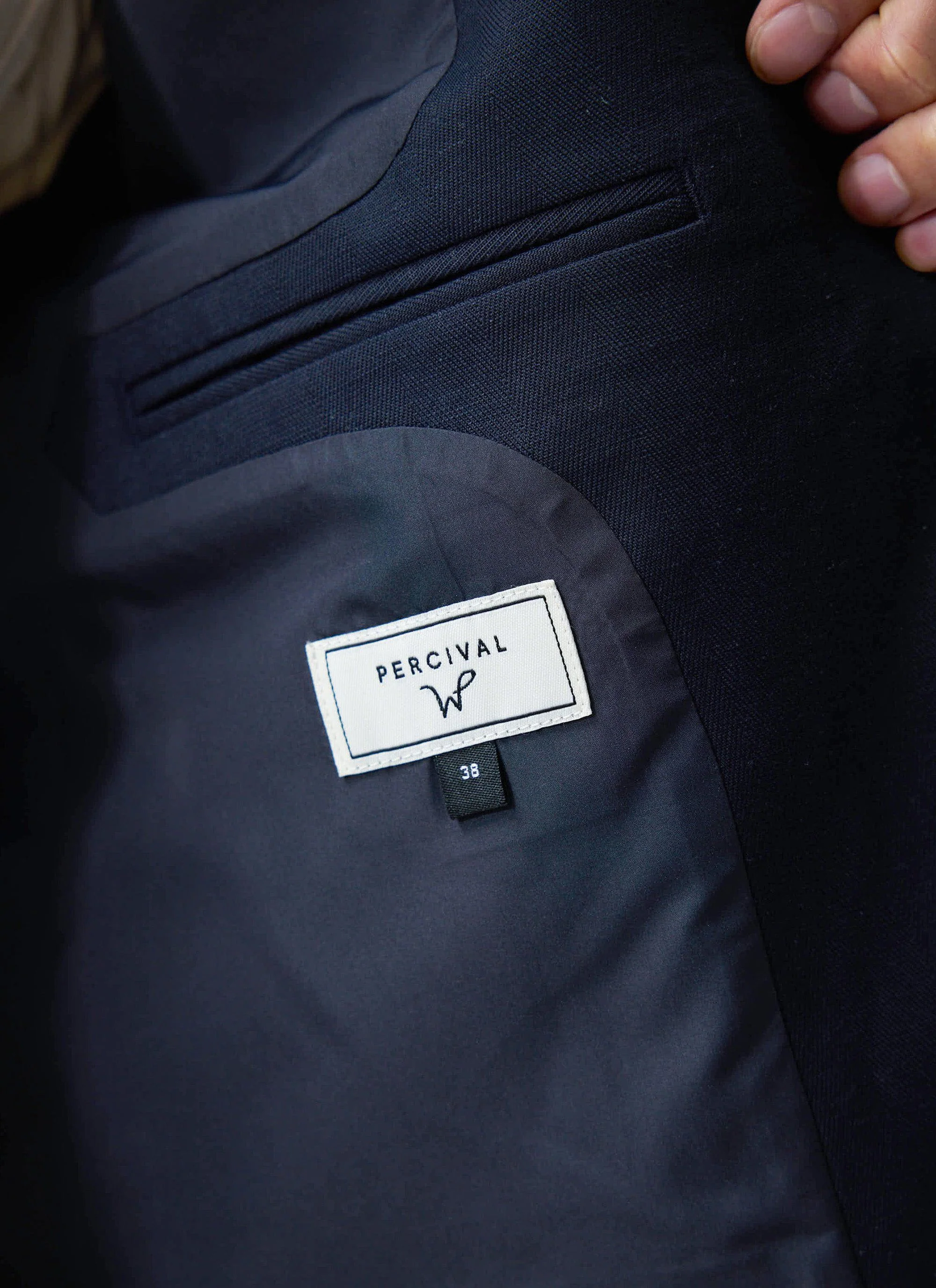 Lyocell Tailored Blazer | Percival x Warren | Navy - Image 10
