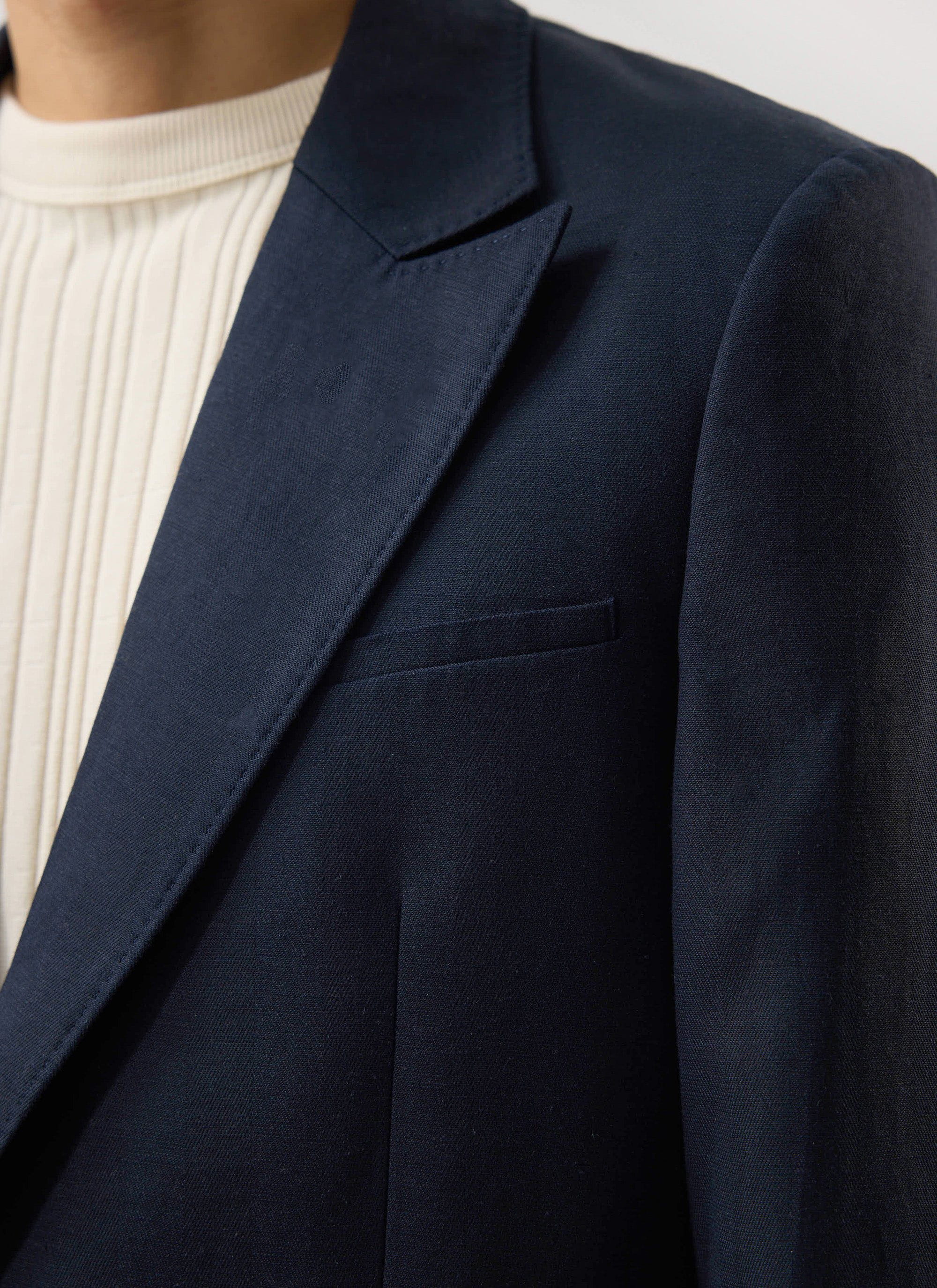 Lyocell Tailored Blazer | Percival x Warren | Navy - Image 6