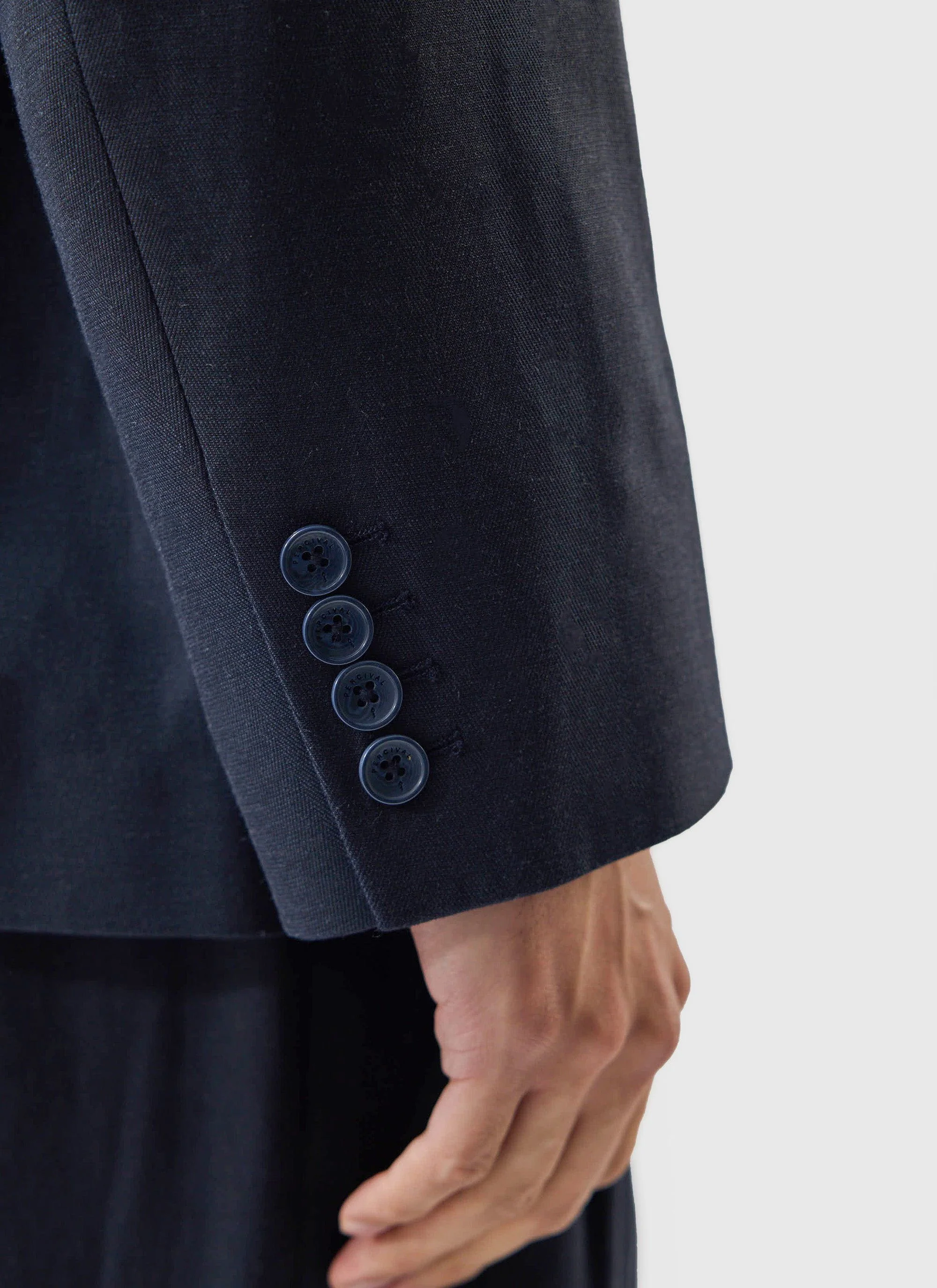 Lyocell Tailored Blazer | Percival x Warren | Navy - Image 7
