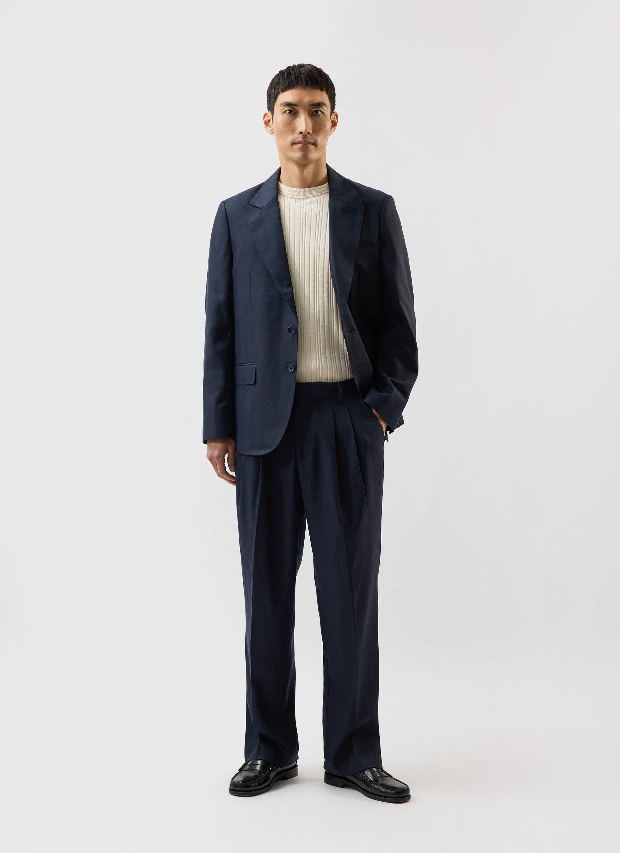 Lyocell Tailored Blazer | Percival x Warren | Navy - Image 9