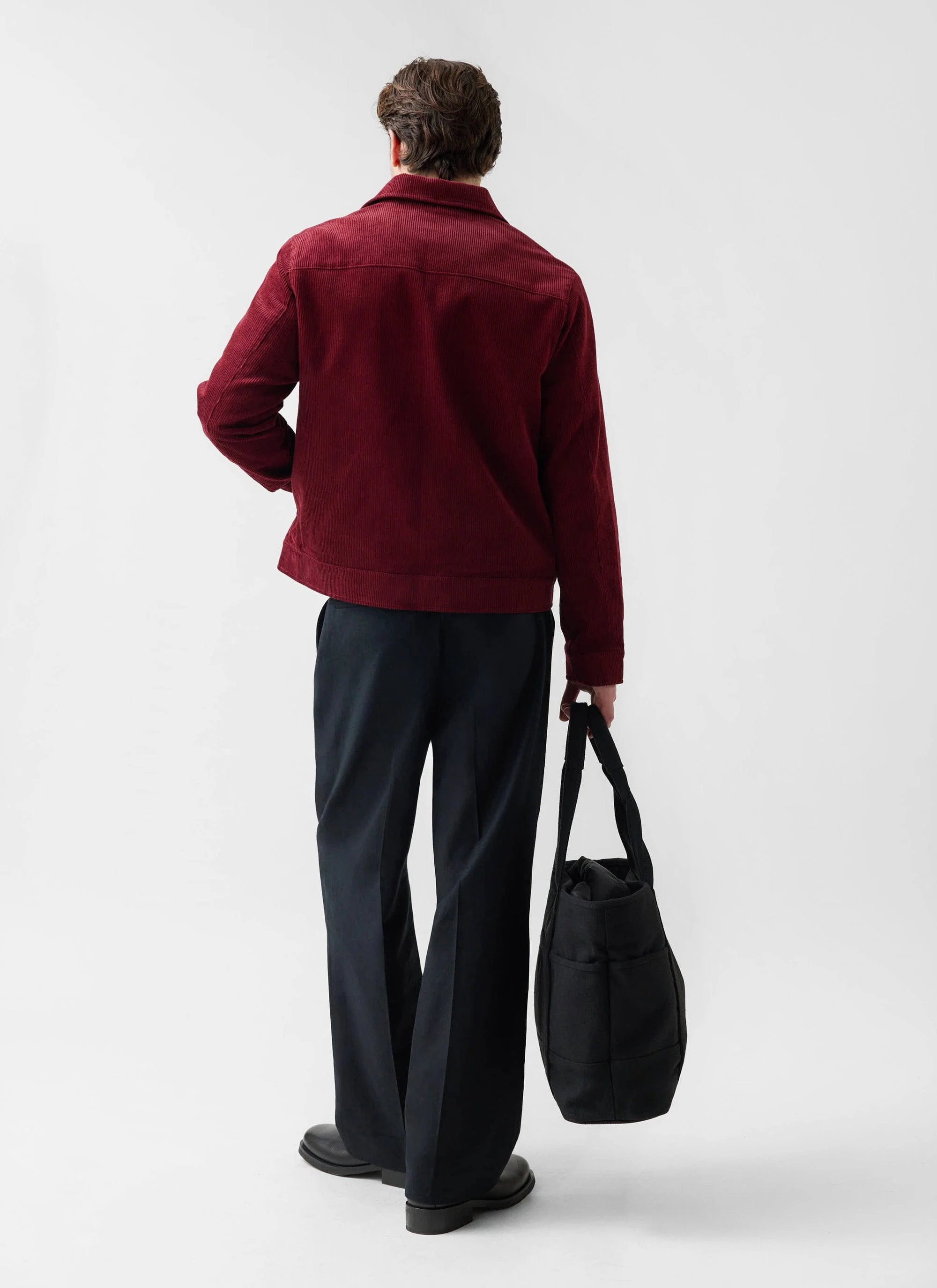 Marcel Cord Jacket | Cotton | Burgundy - Image 7