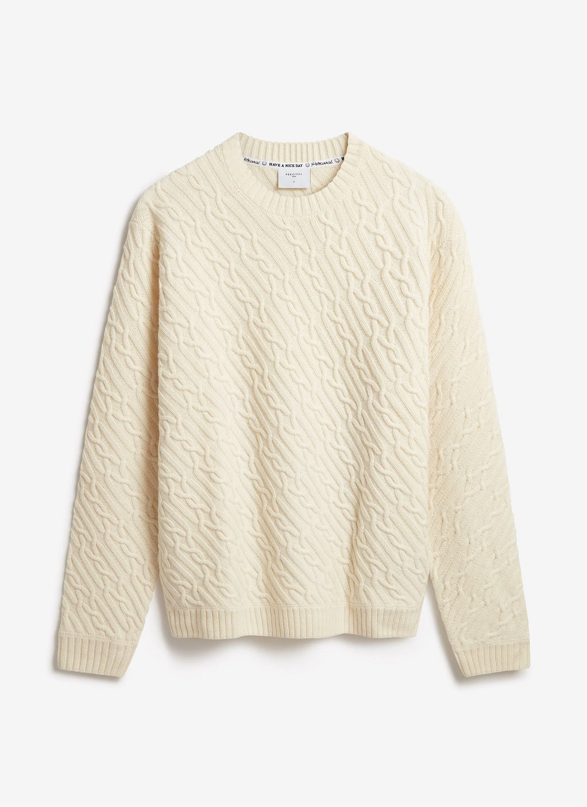 Melville Cable Knit Jumper | Wool | Ecru - Image 7