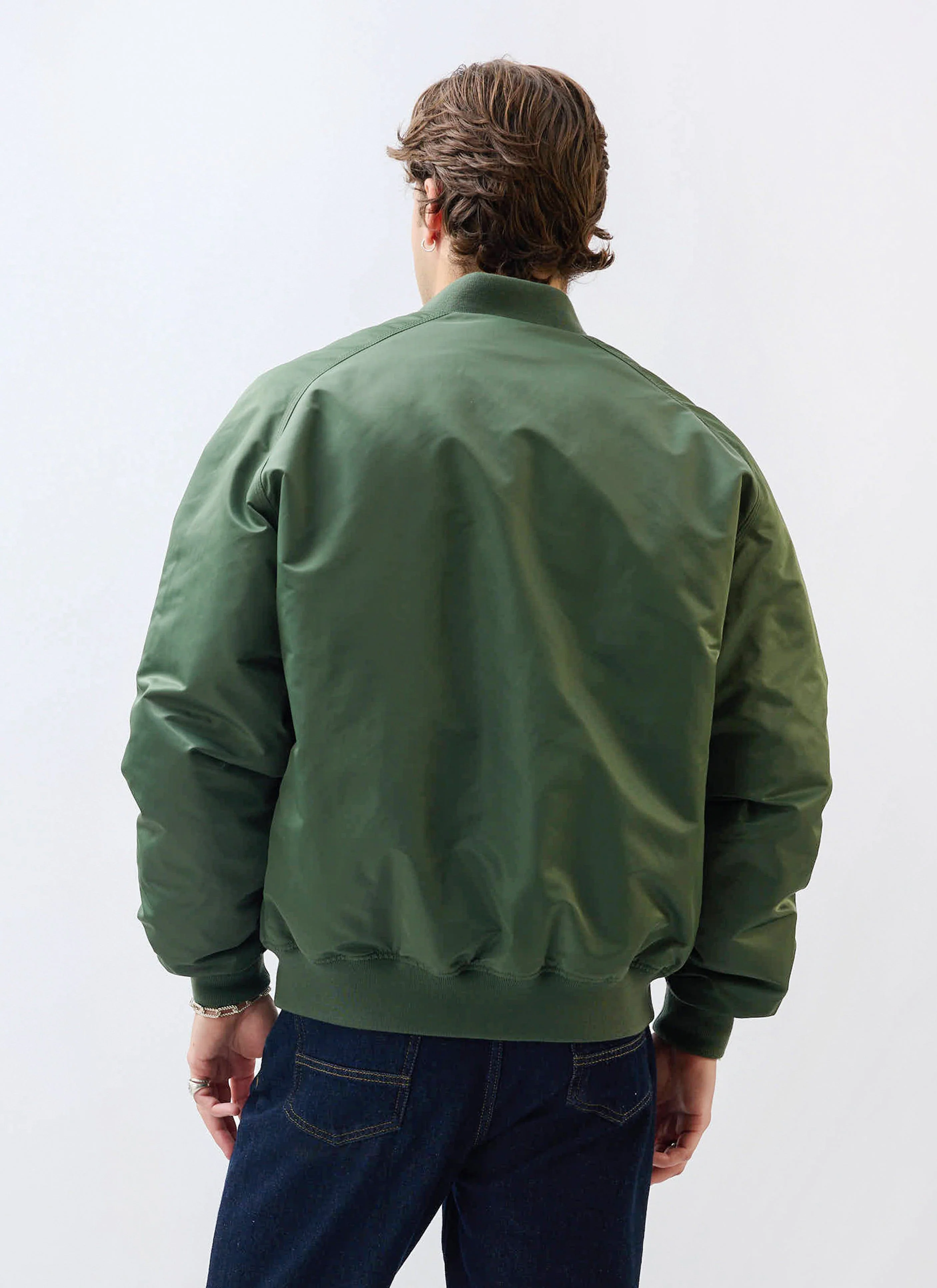 Bomber Jacket | Nylon | Forest - Image 10