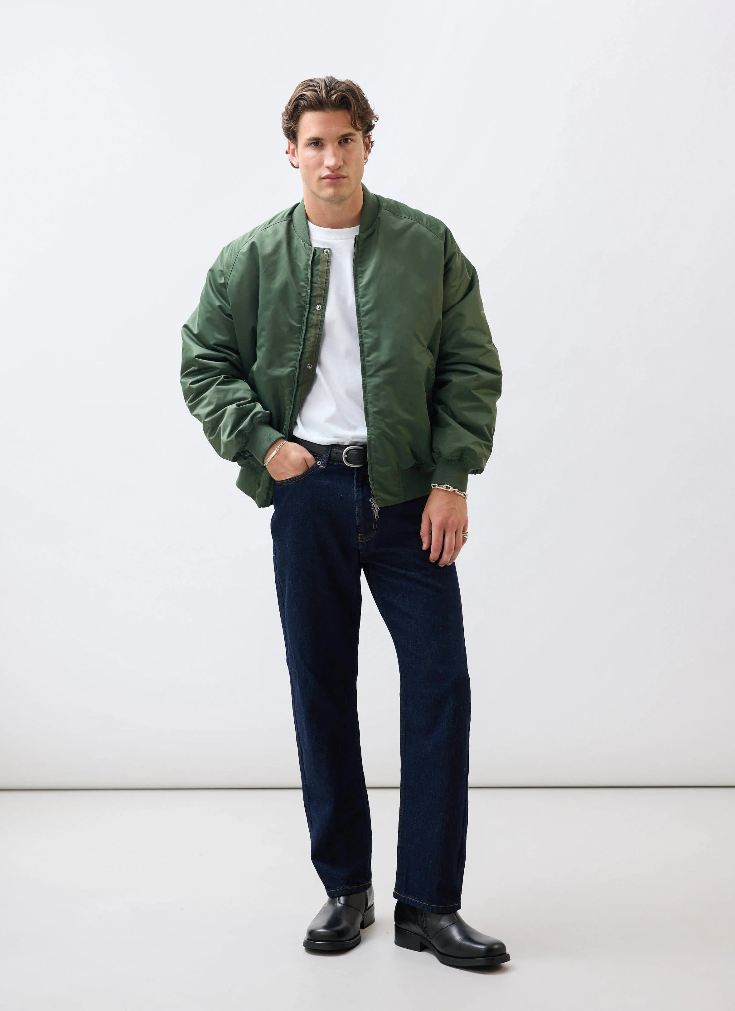 Bomber Jacket | Nylon | Forest - Image 7