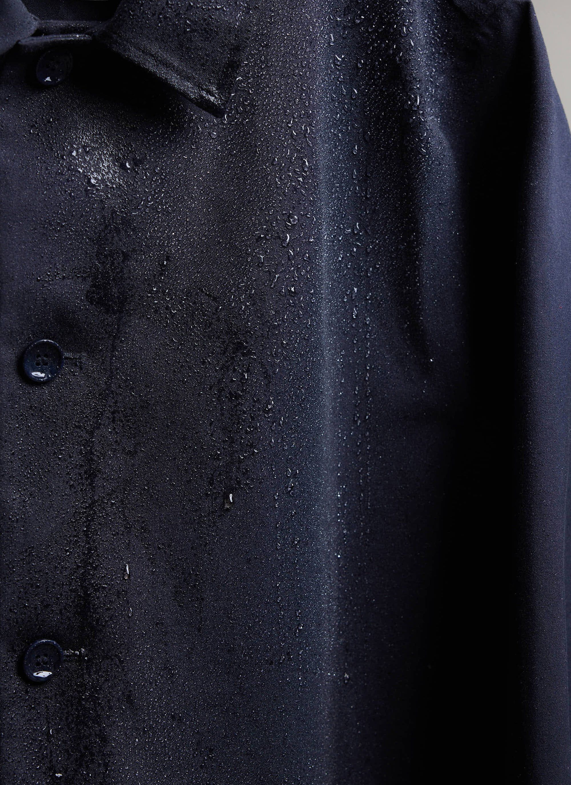 Men's Navy Sherlock Short Trench Coat | Waterproof | Midnight with Olive - Image 3