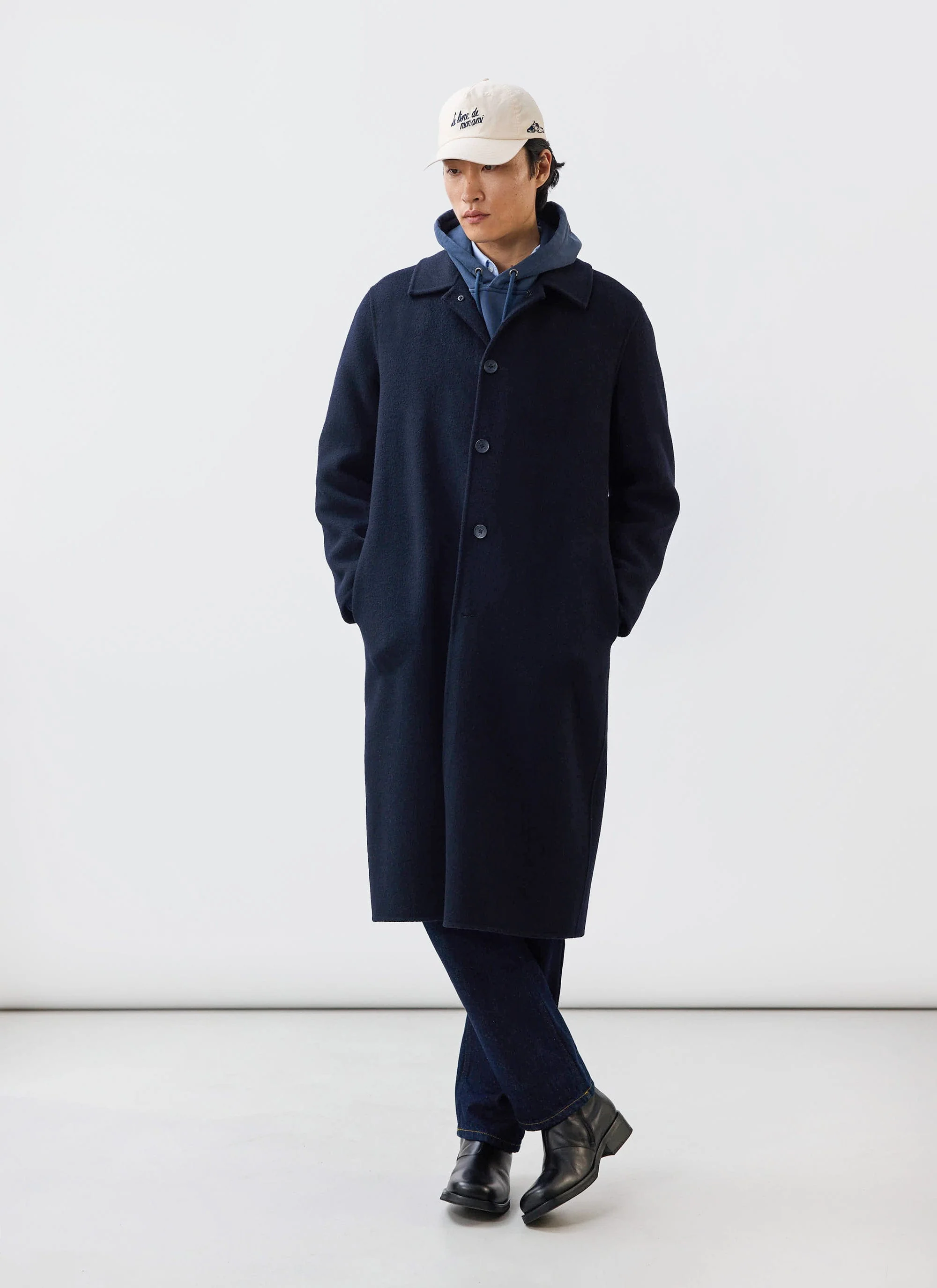 Minnesota Overcoat | Wool | Navy - Image 9