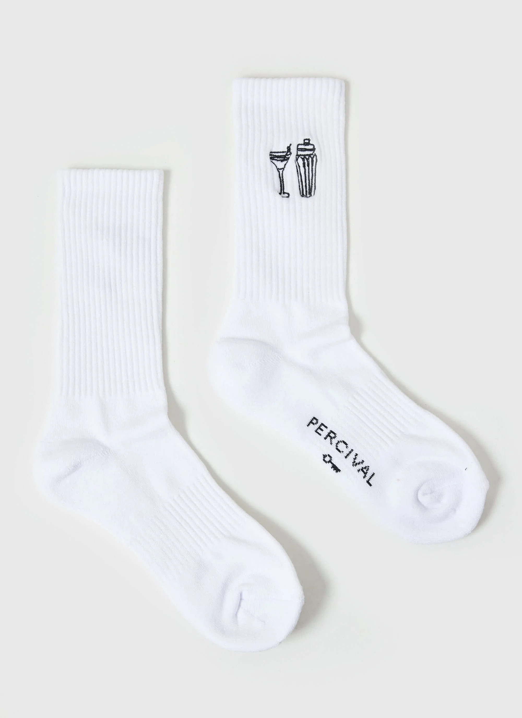 Mixologist Embroidered Socks | White - Image 3