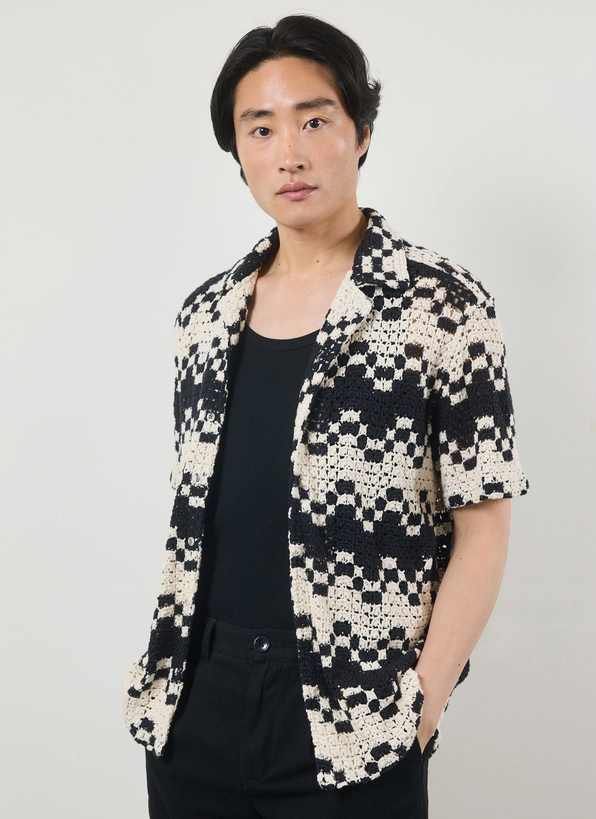 Naples Crochet Cuban Shirt | Cotton | Ecru - Image 10