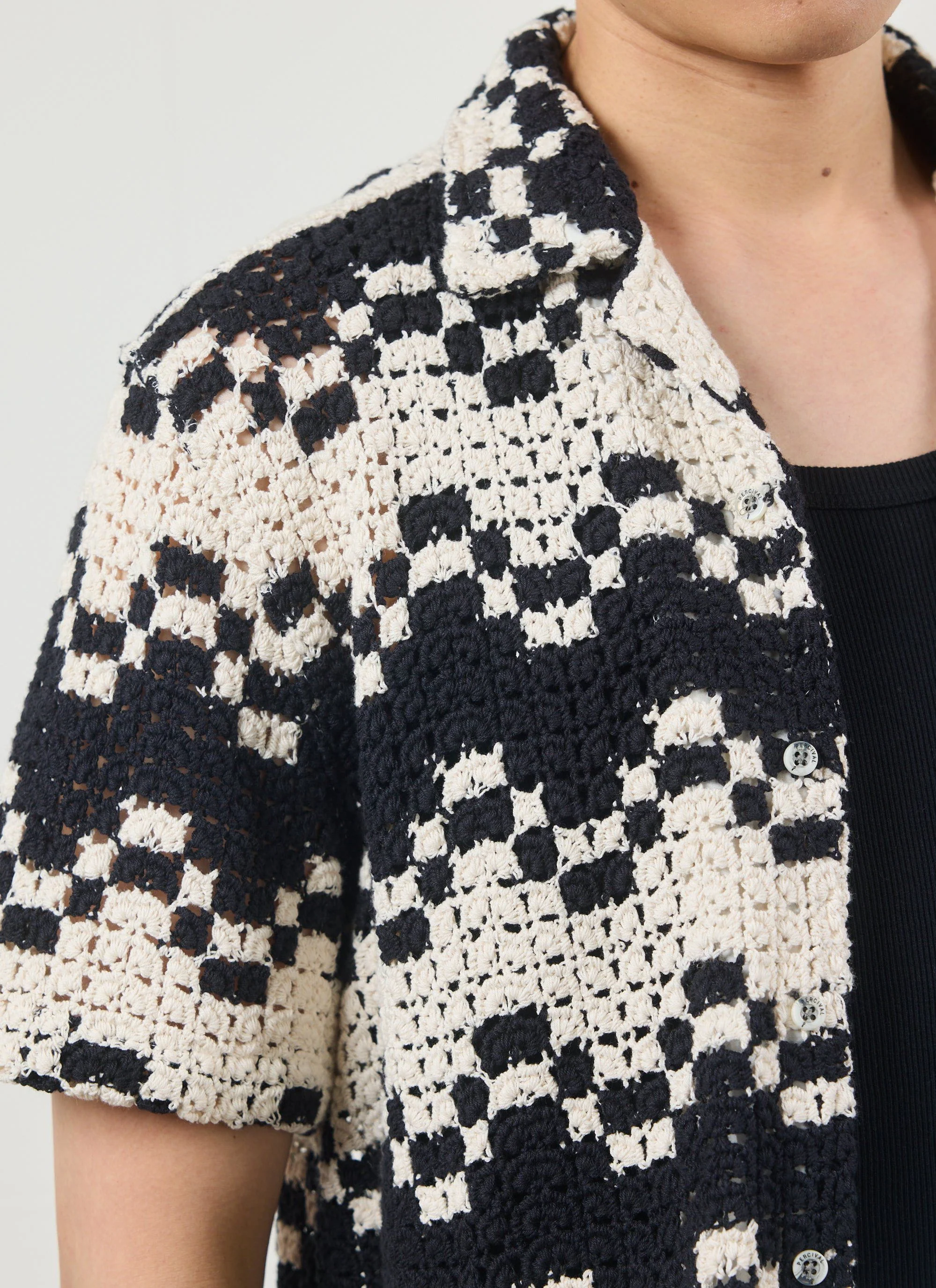 Naples Crochet Cuban Shirt | Cotton | Ecru - Image 11