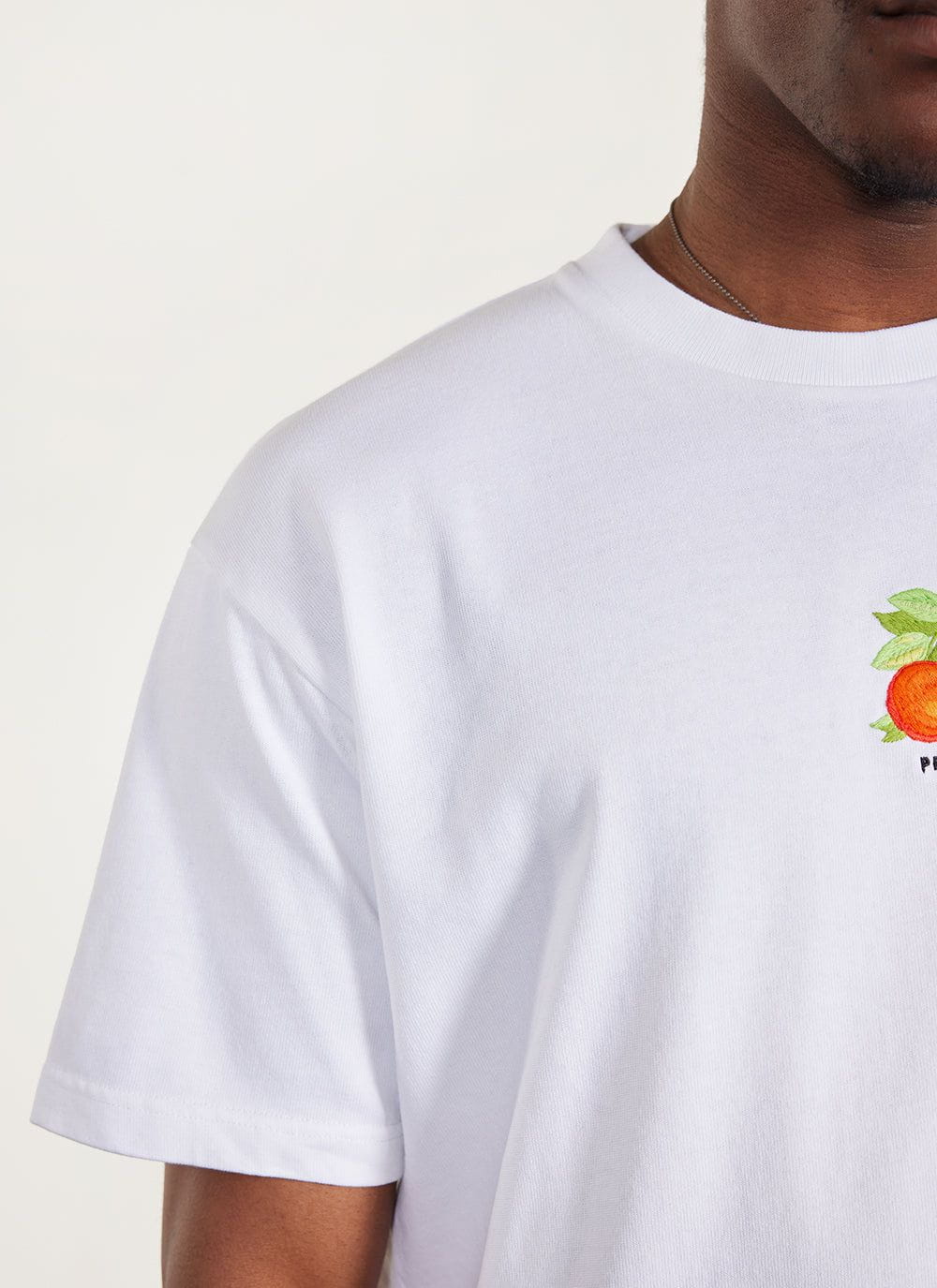 Citrus Oversized T Shirt | Embroidered Organic Cotton | White - Image 5