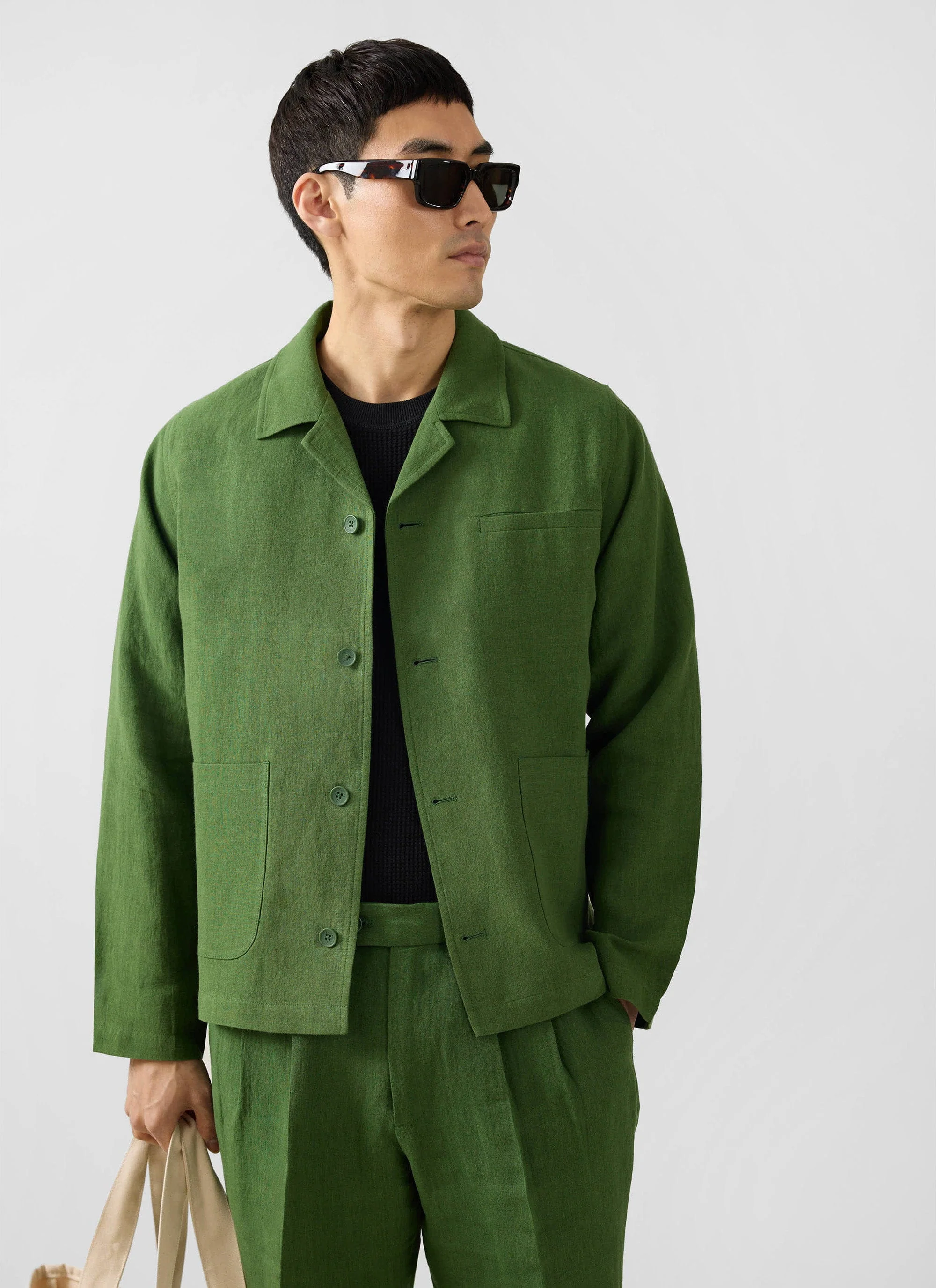 Overshirt | Linen | Forest - Image 8