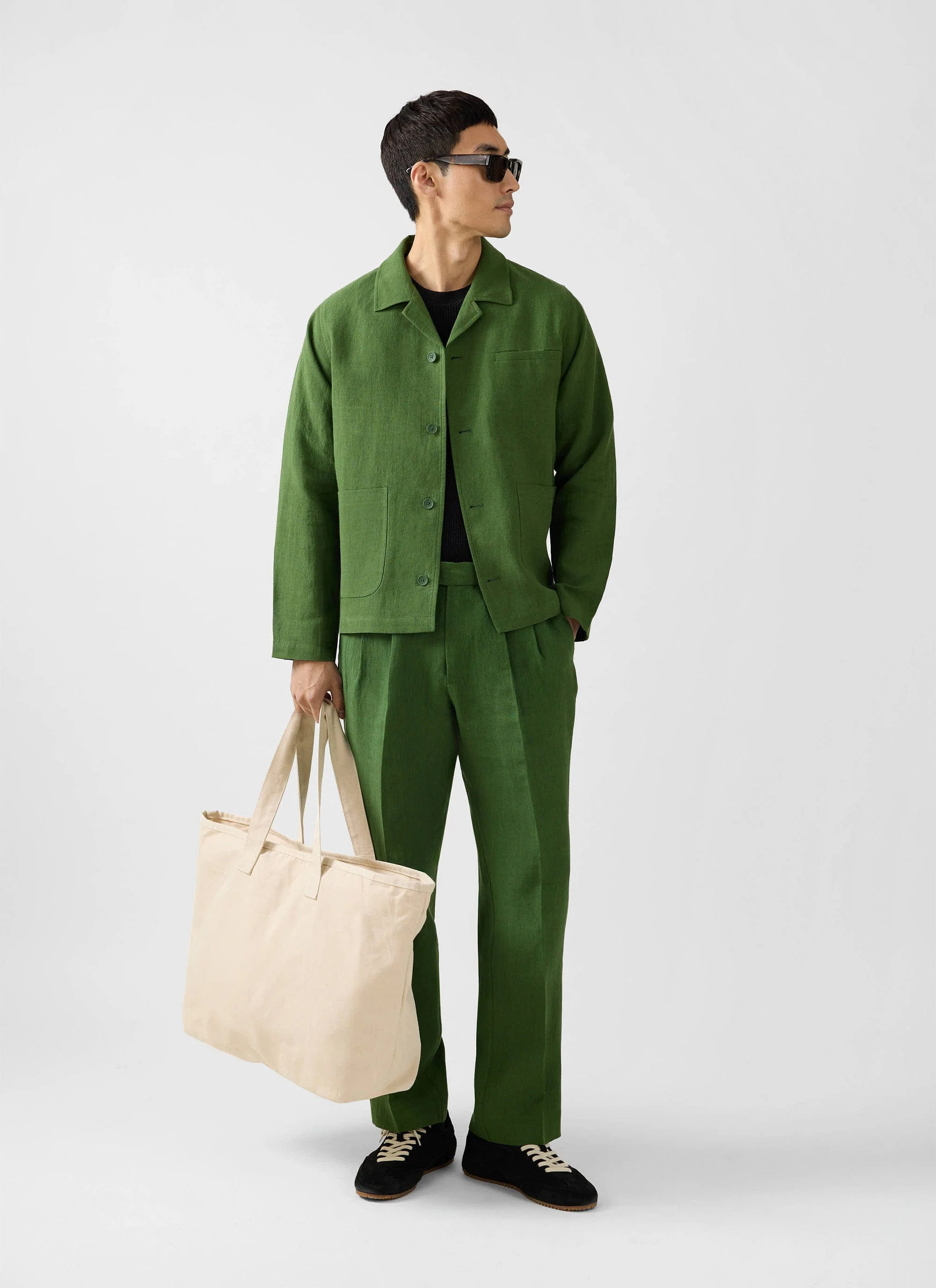 Overshirt | Linen | Forest - Image 9