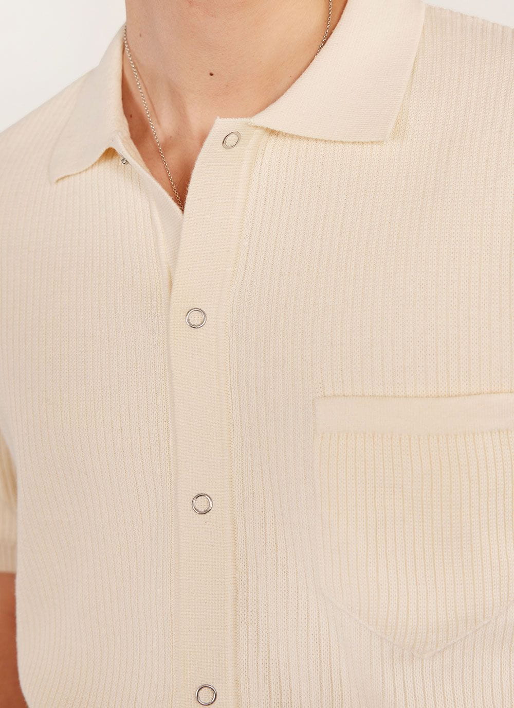 Pablo Cuban Shirt | Knitted Cotton | Cream - Image 10