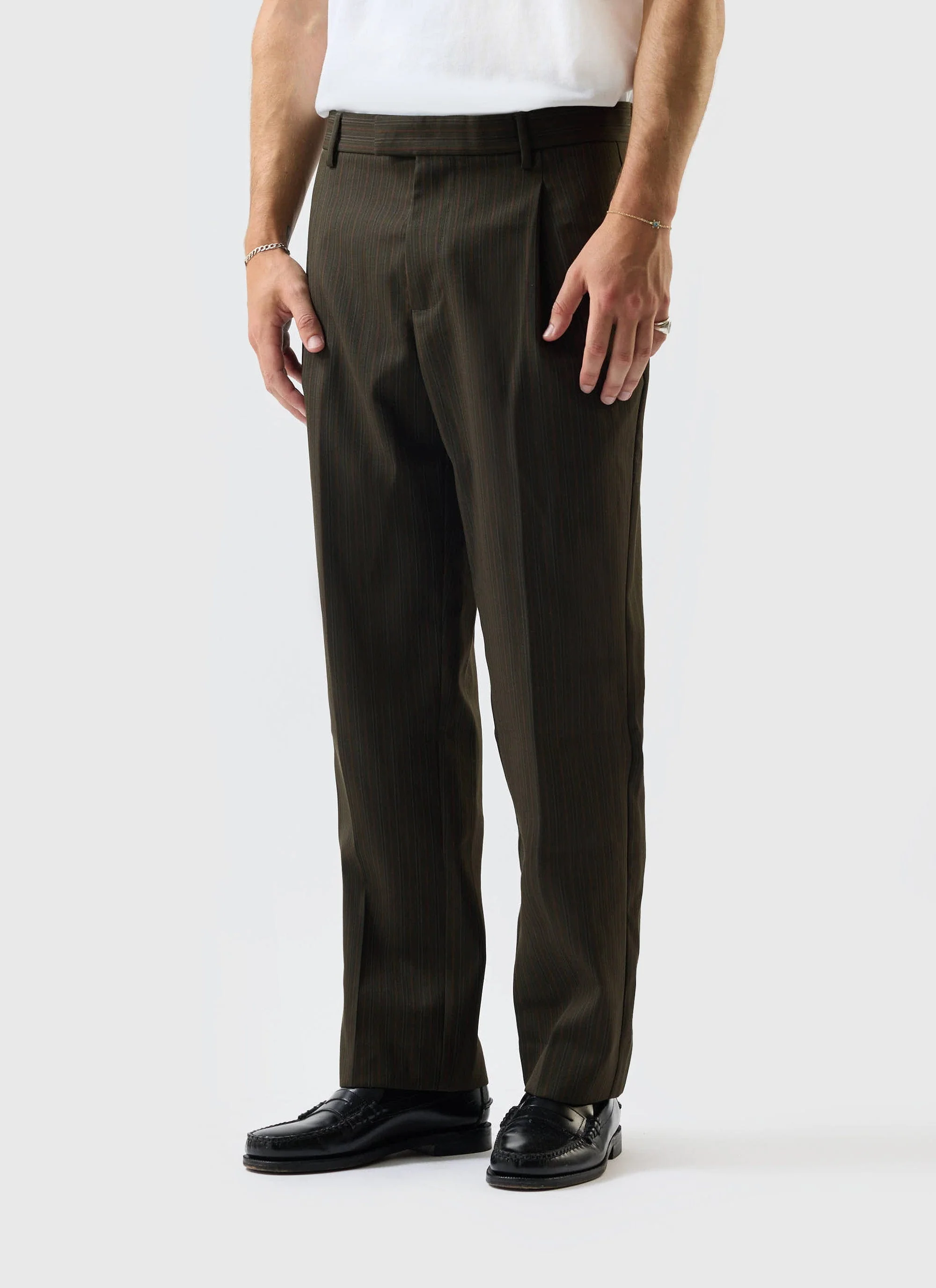 Pleated Tailored Chapter Trousers | Forest - Image 3