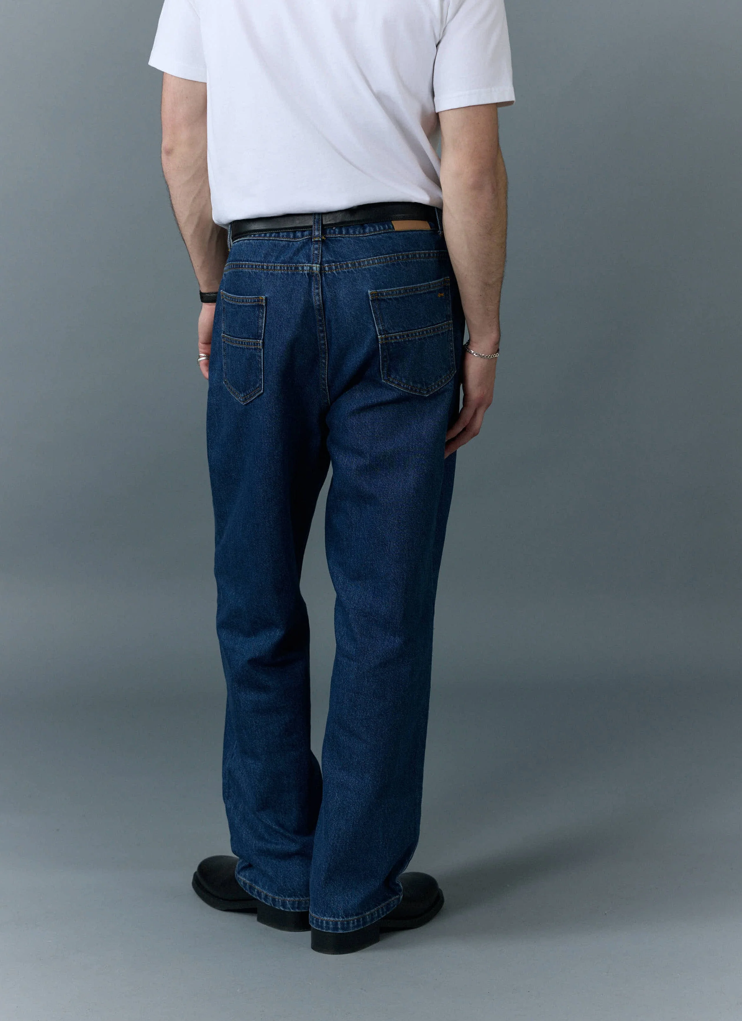 Wide Leg Denim Jeans | Mid Wash Blue - Image 4