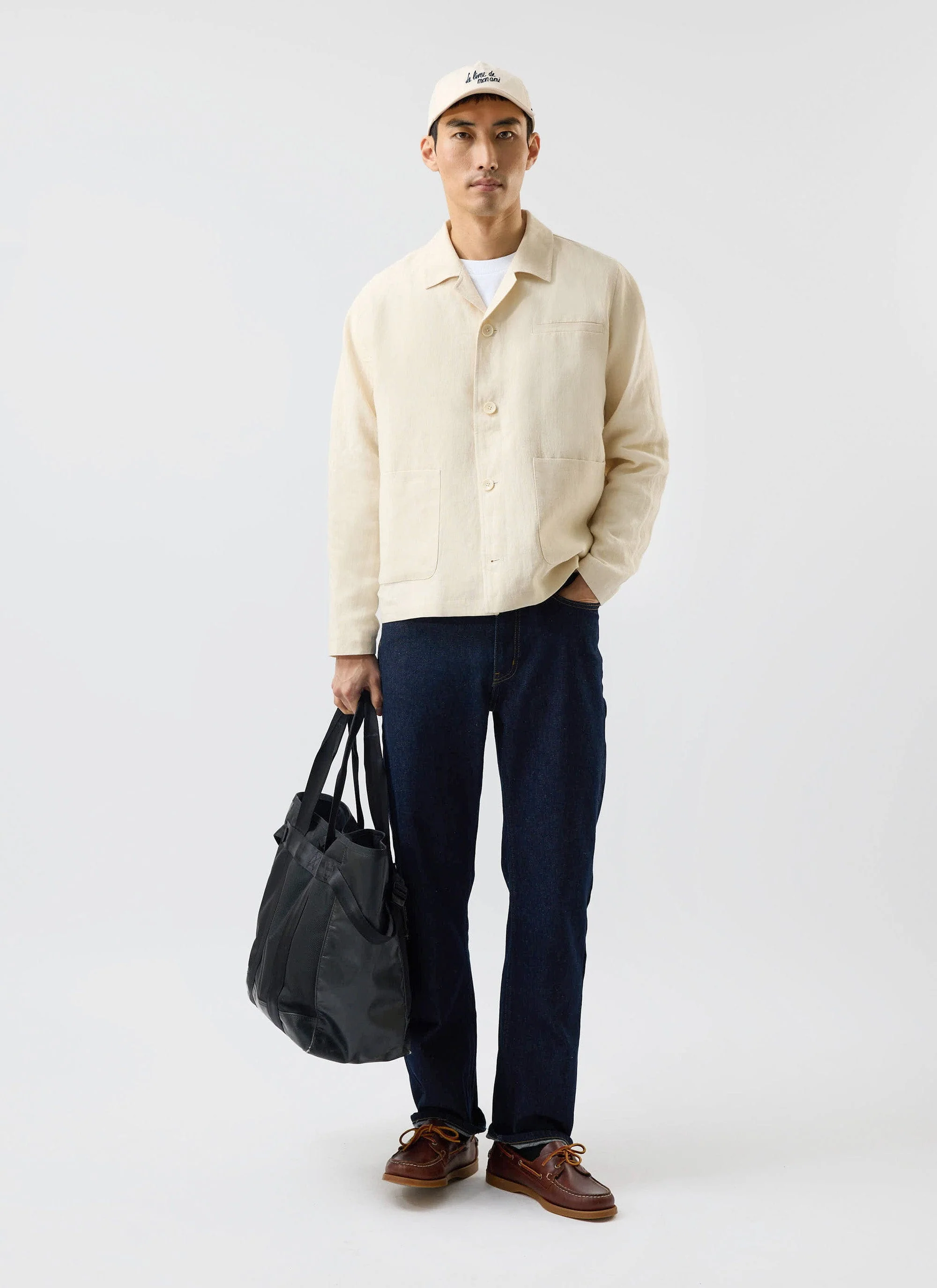 Relaxed Linen Overshirt | Stone - Image 10