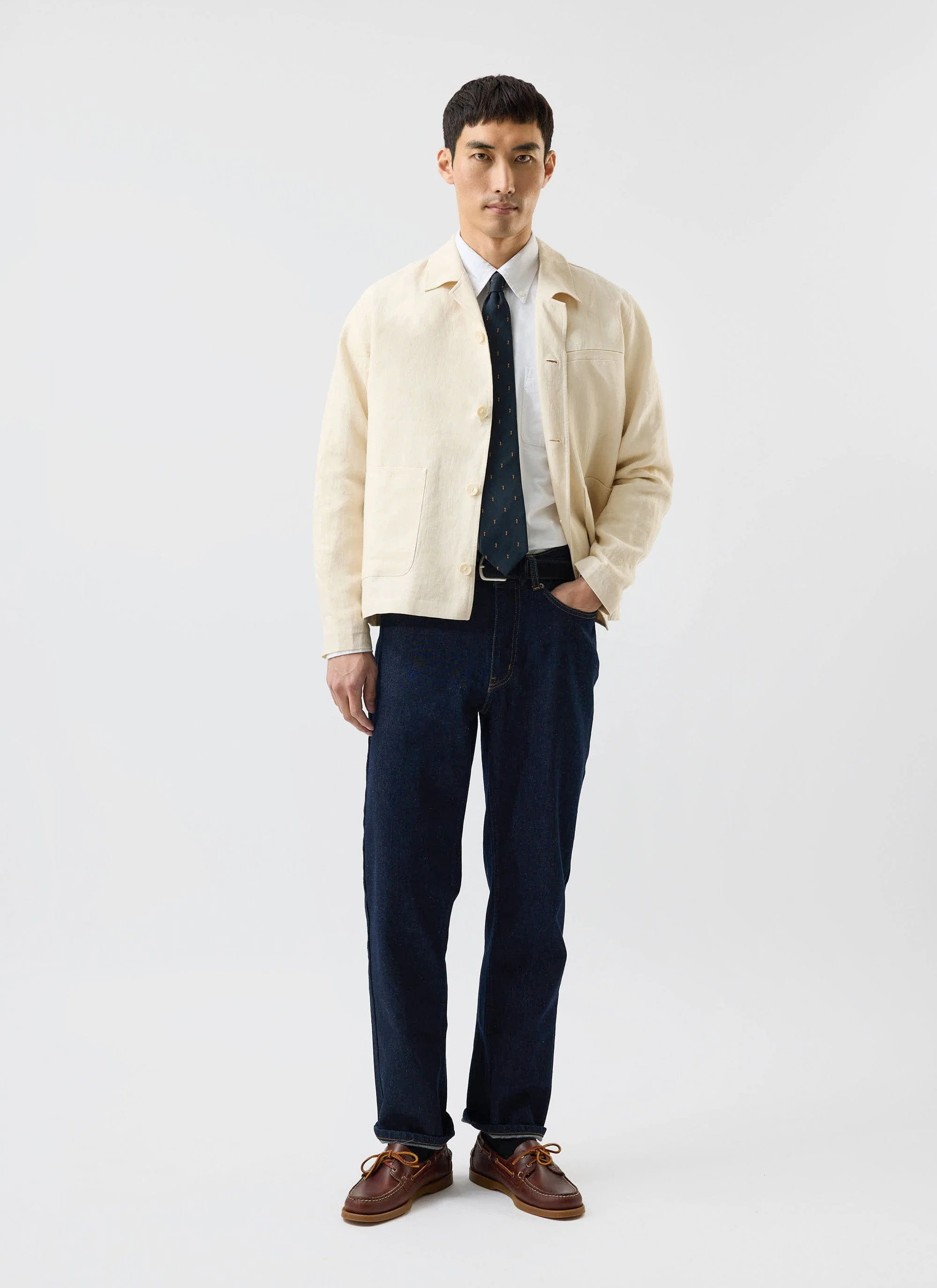 Relaxed Linen Overshirt | Stone - Image 6