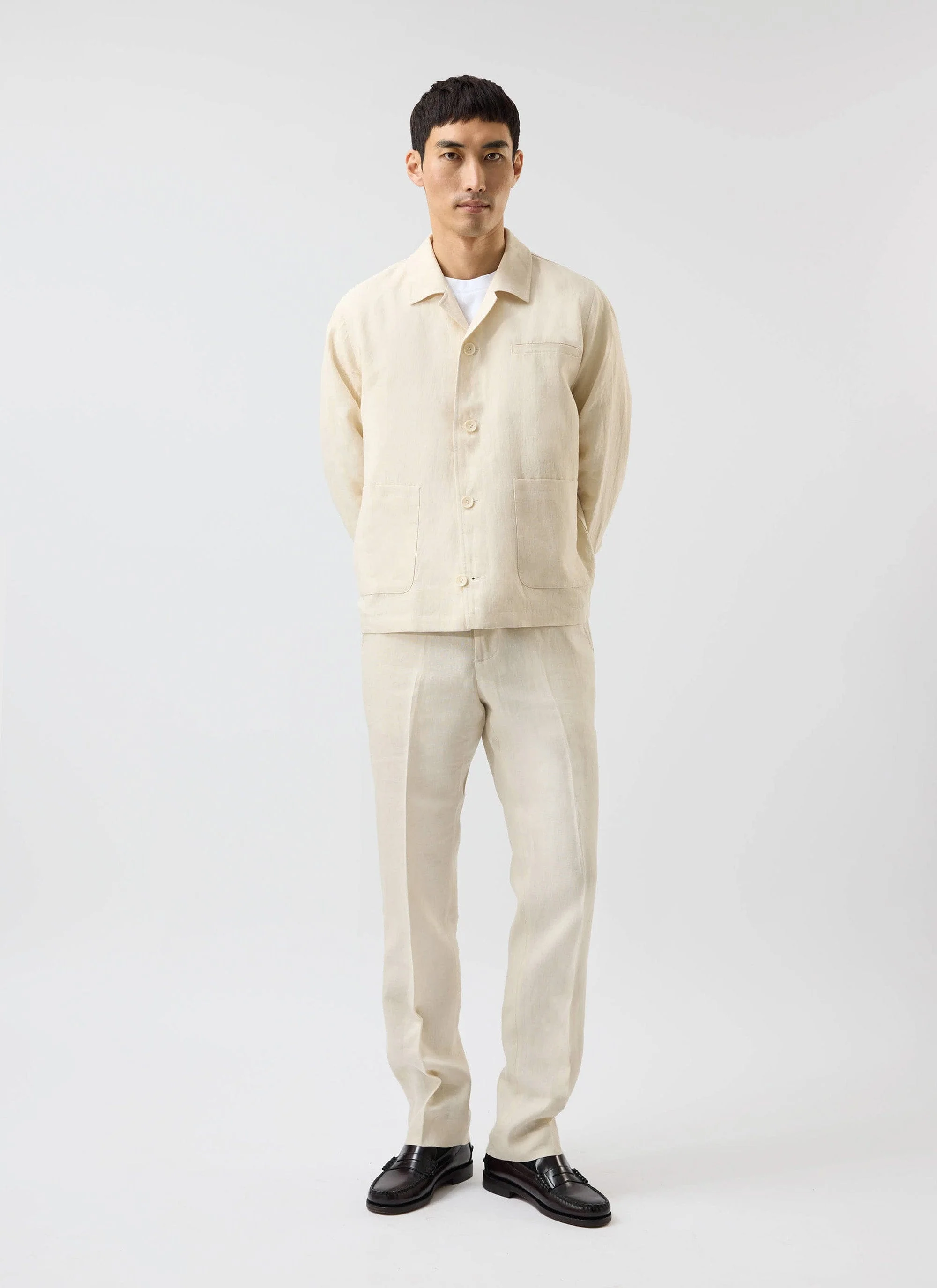 Relaxed Linen Overshirt | Stone - Image 8