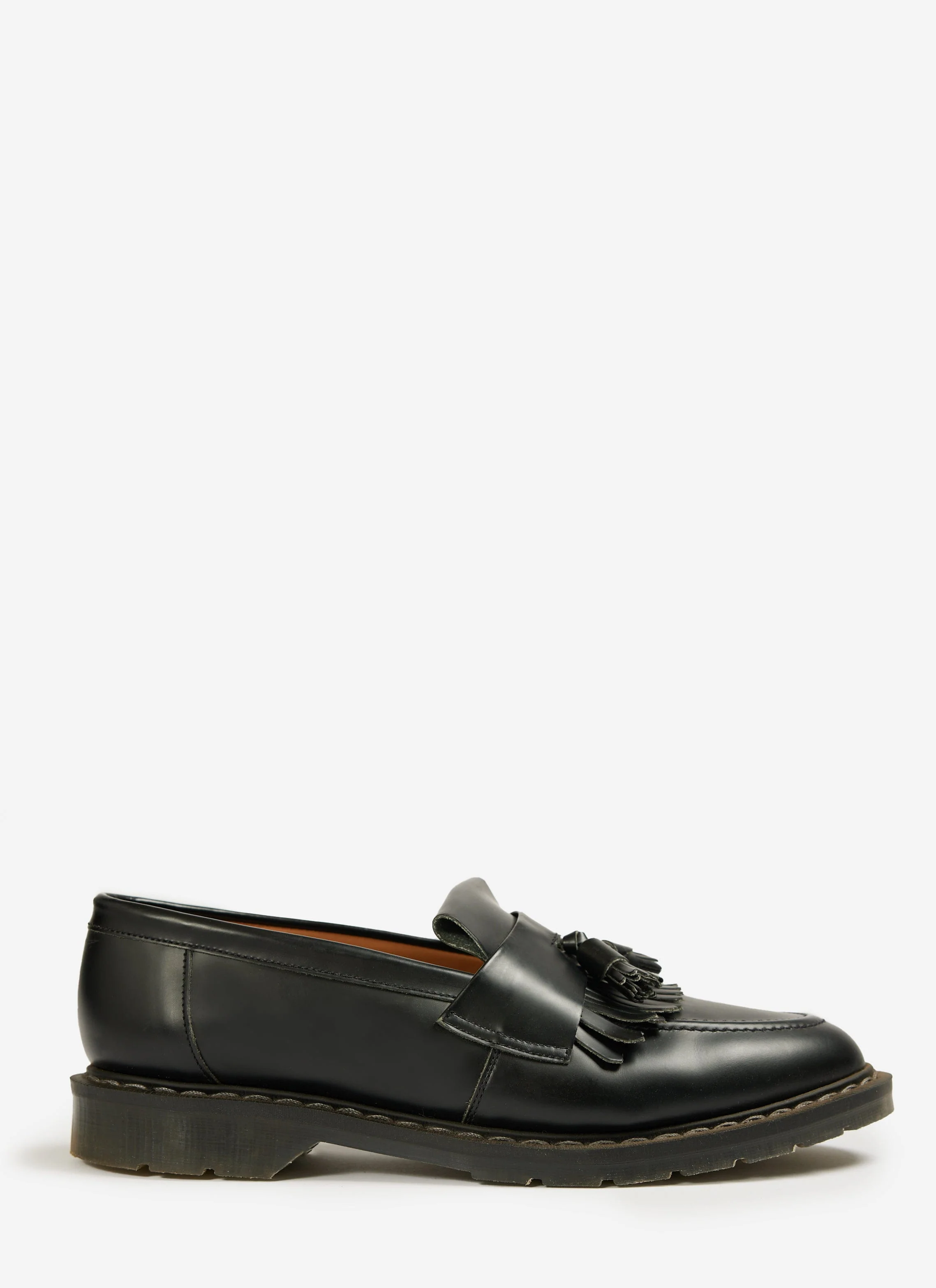 Solovair | Hi-Shine Tassle Loafer | Black - Image 4