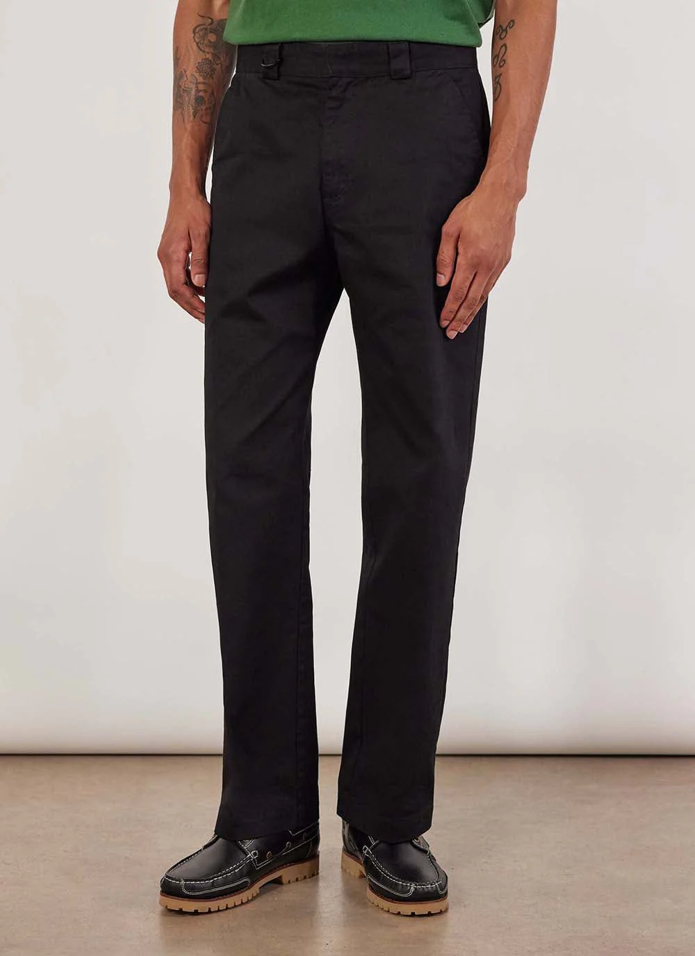 Stay Press Trousers | Cotton Twill Canvas | Black - Image 3