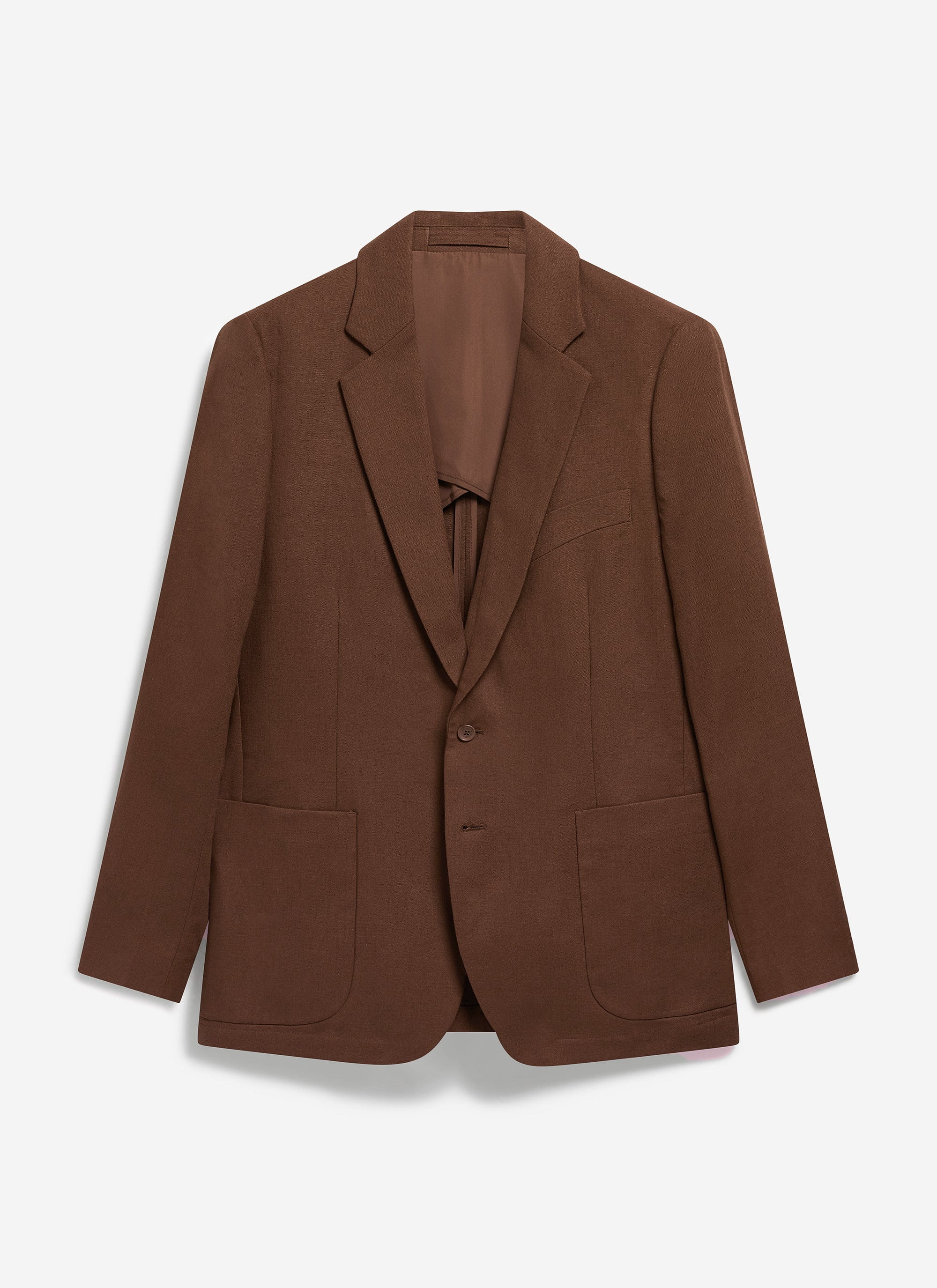 Tailored Linen Blazer | Brown - Image 10