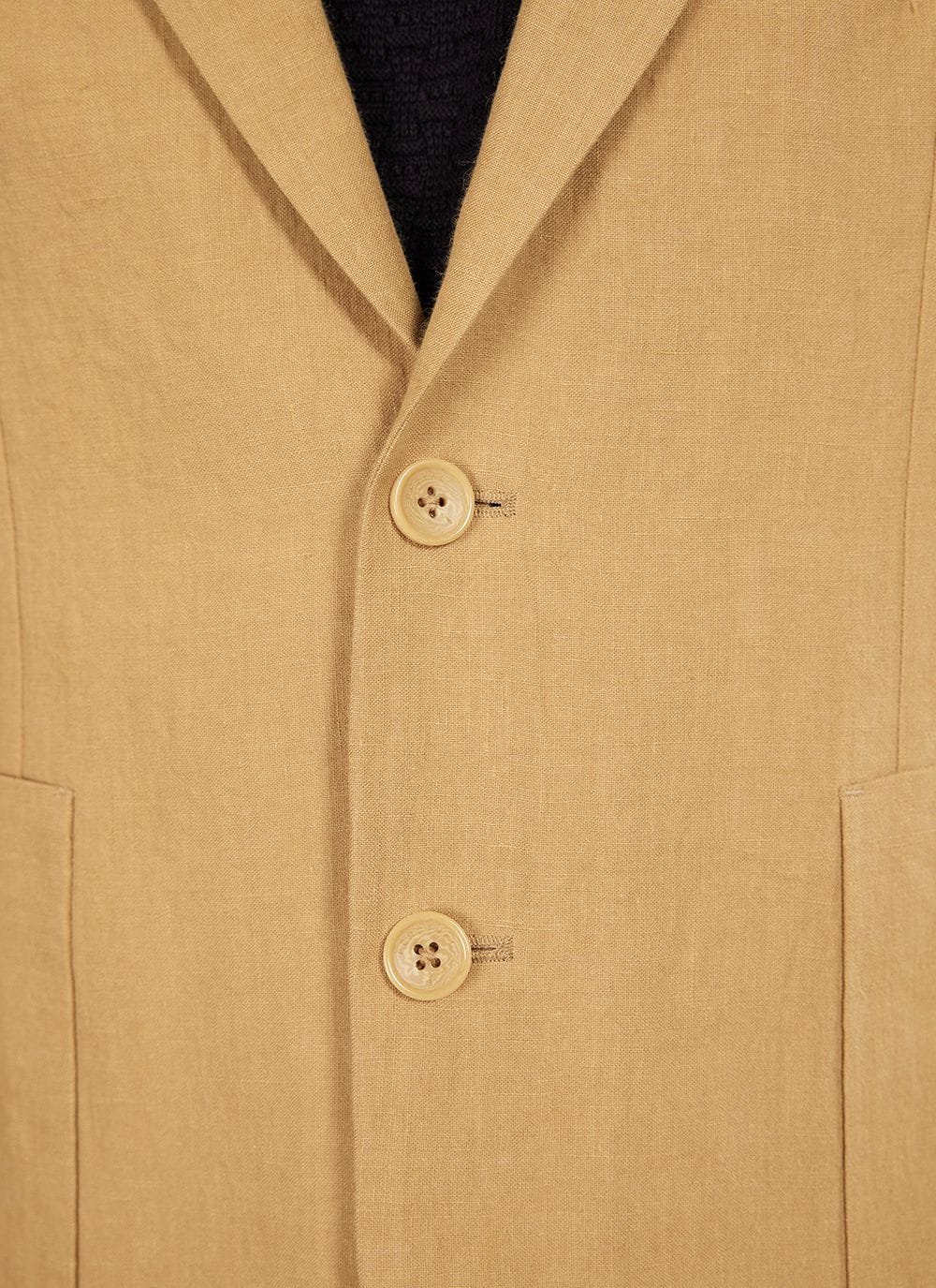 Tailored Linen Blazer | Camel - Image 8