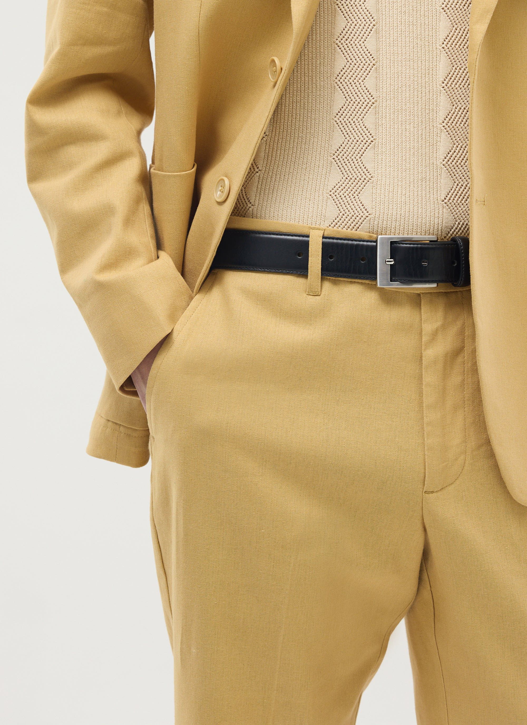 Tailored Linen Blazer | Tan - Image 5