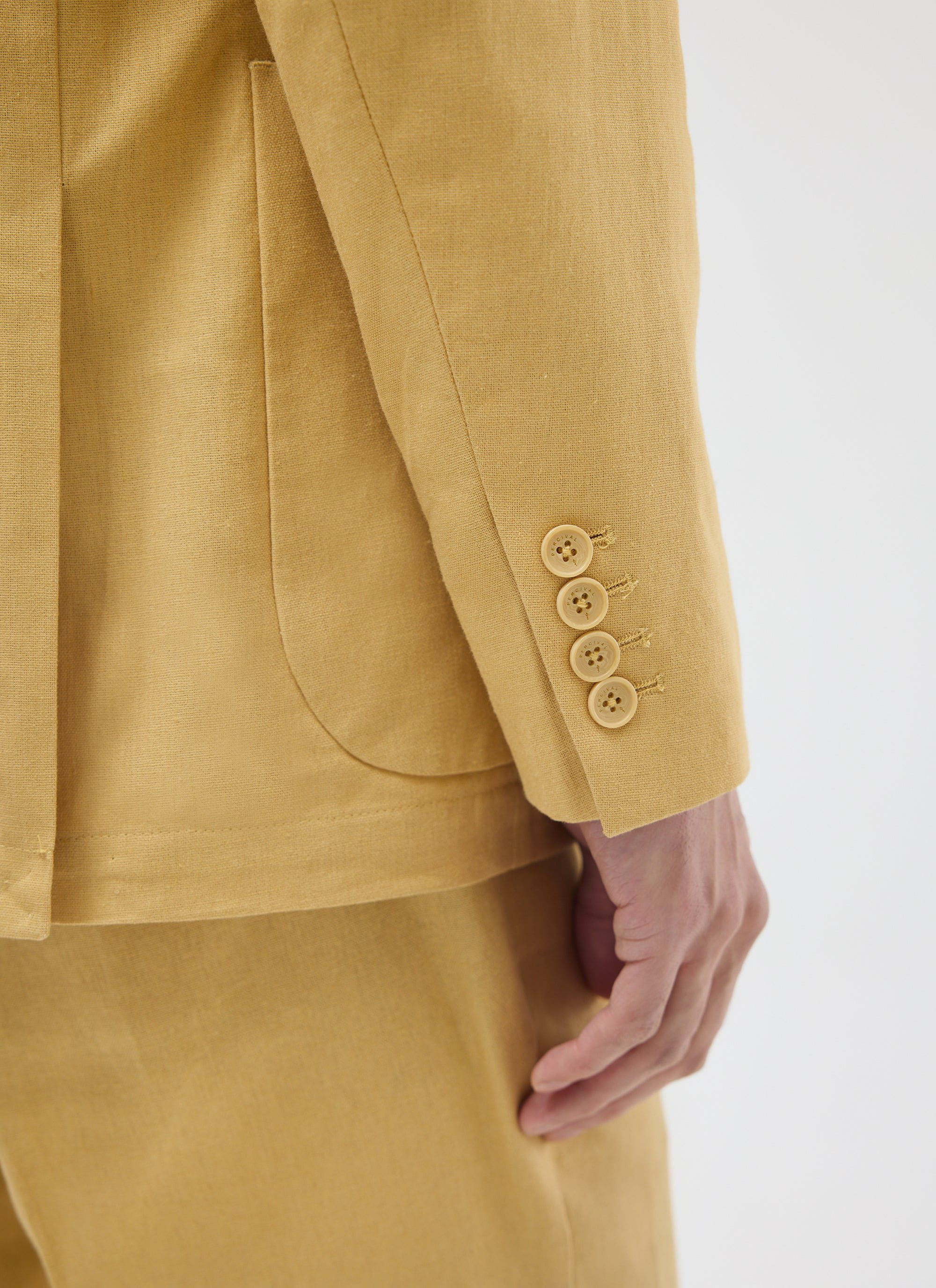 Tailored Linen Blazer | Tan - Image 7