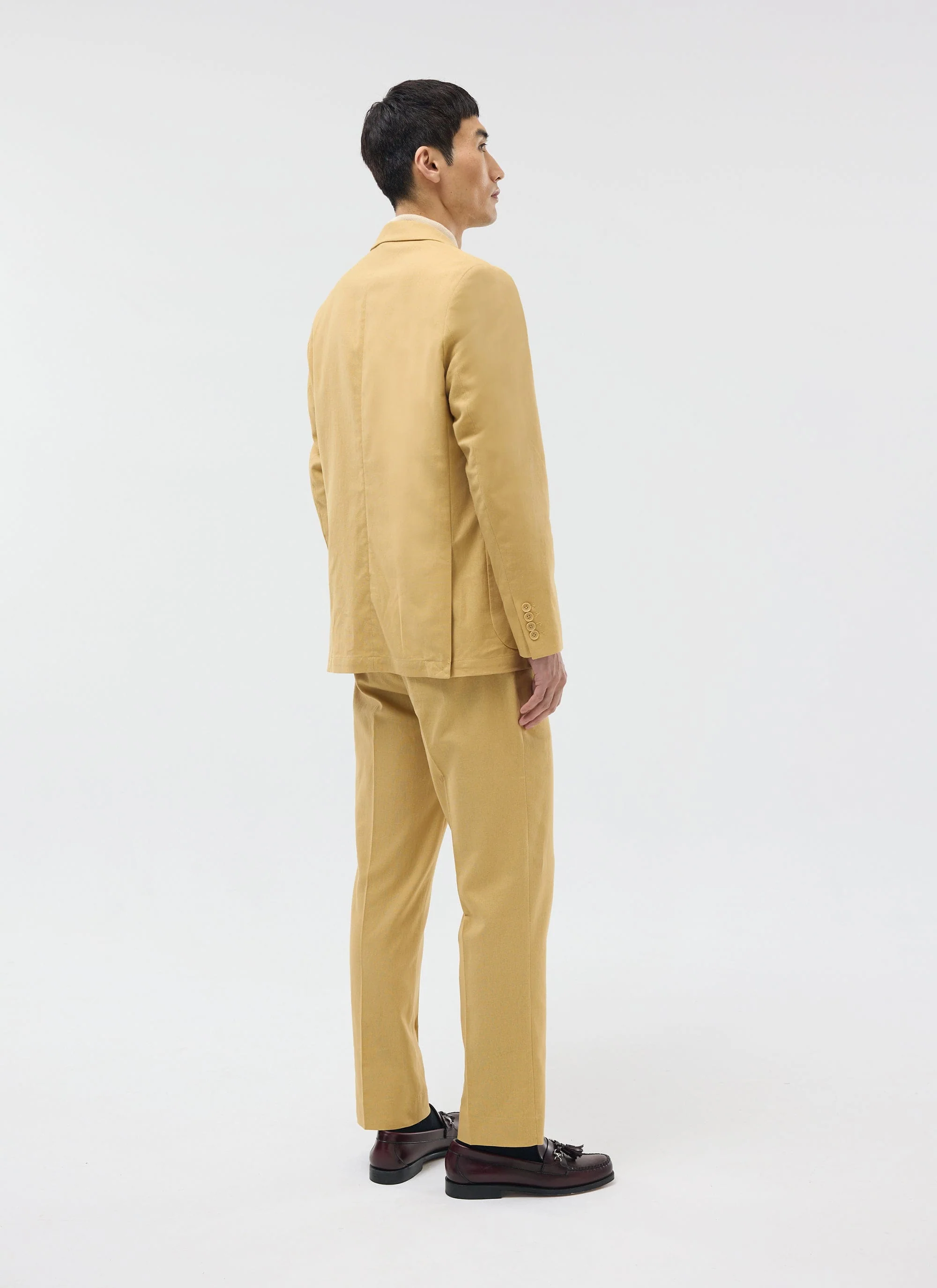 Tailored Linen Blazer | Tan - Image 8