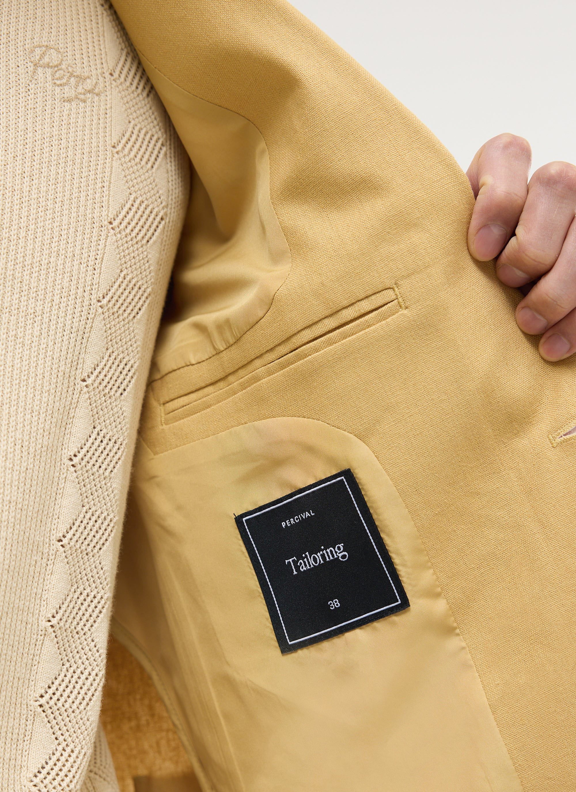 Tailored Linen Blazer | Tan - Image 9