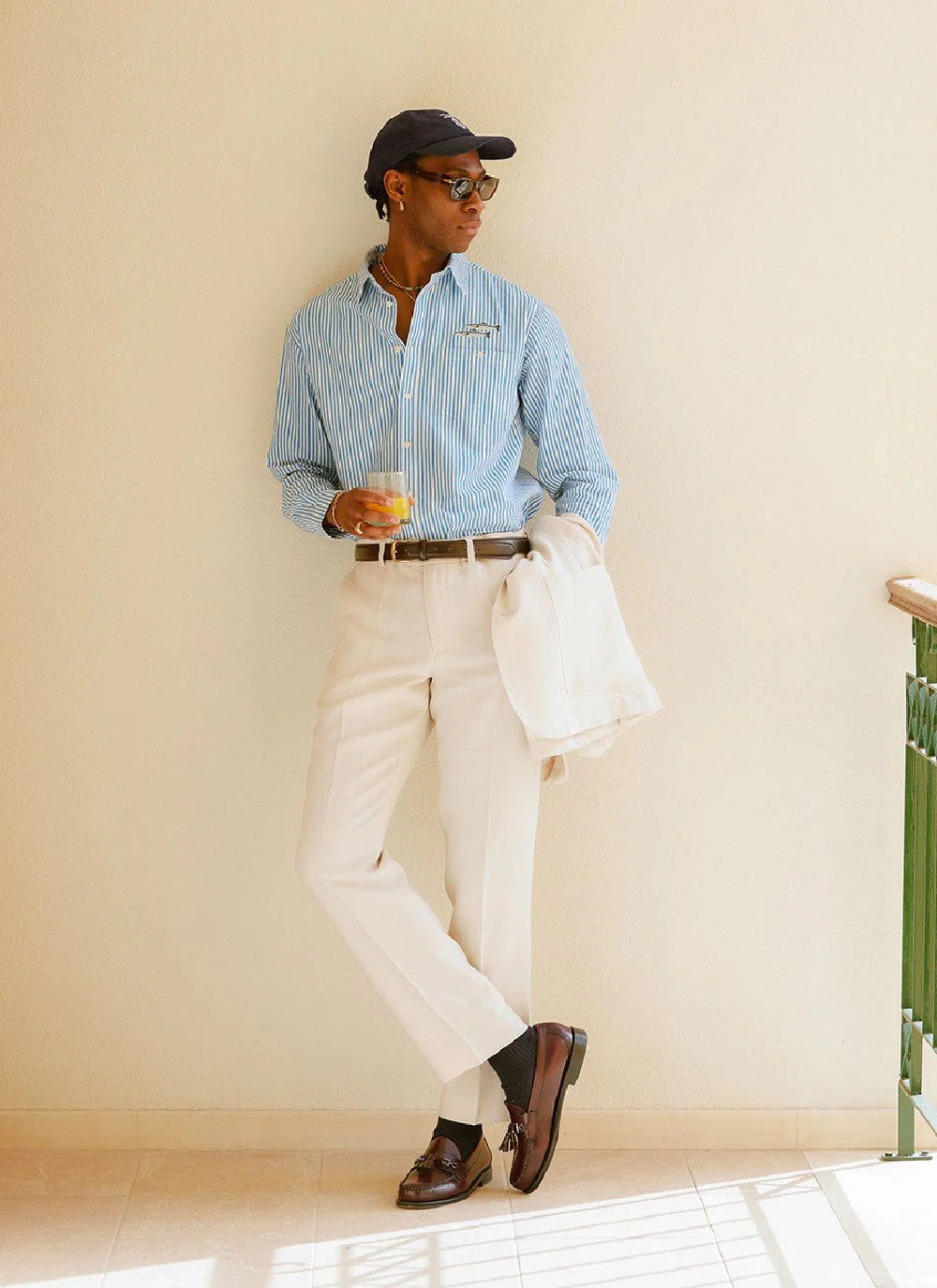 Tailored Linen Trousers | Cream - Image 5